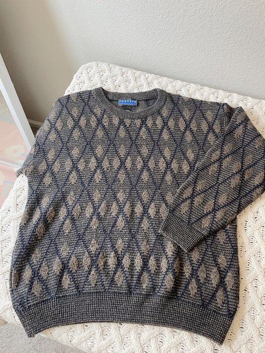 Vintage Jantzen Patterned Sweater (XL)