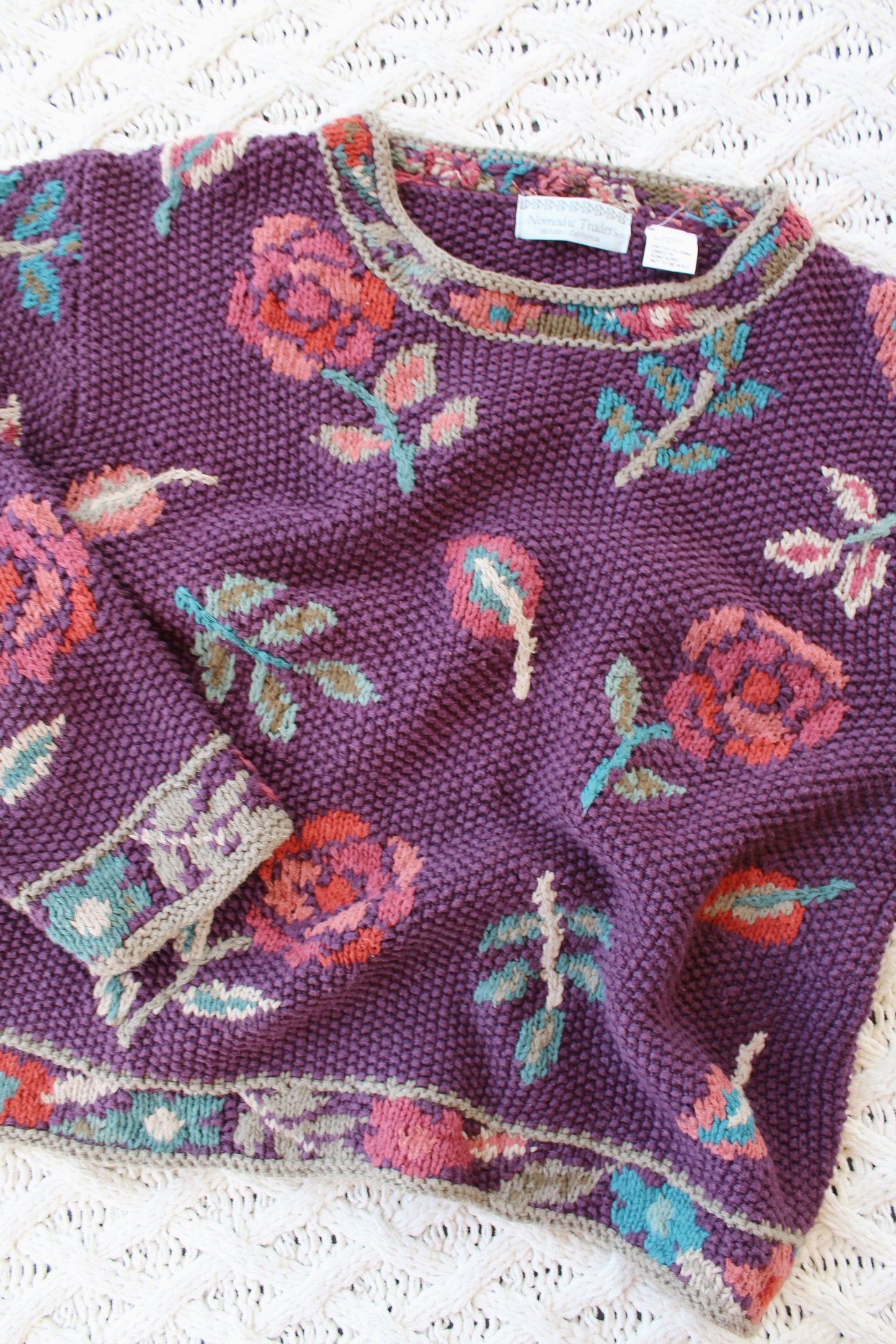 Vintage Nomadic Traders Rose Sweater (M)