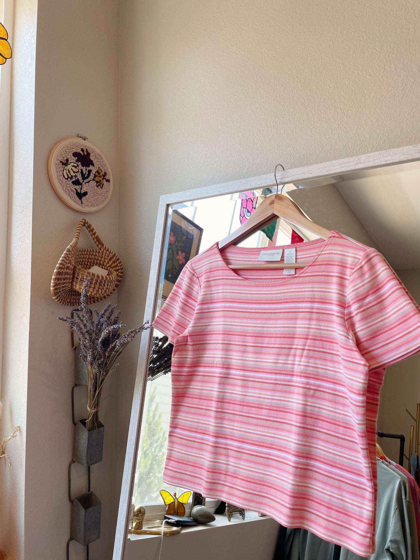 Vintage Striped Baby Tee (S)