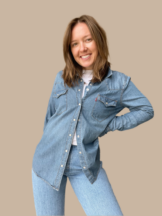 Levi's Western Pearl Snap Shirt (M)