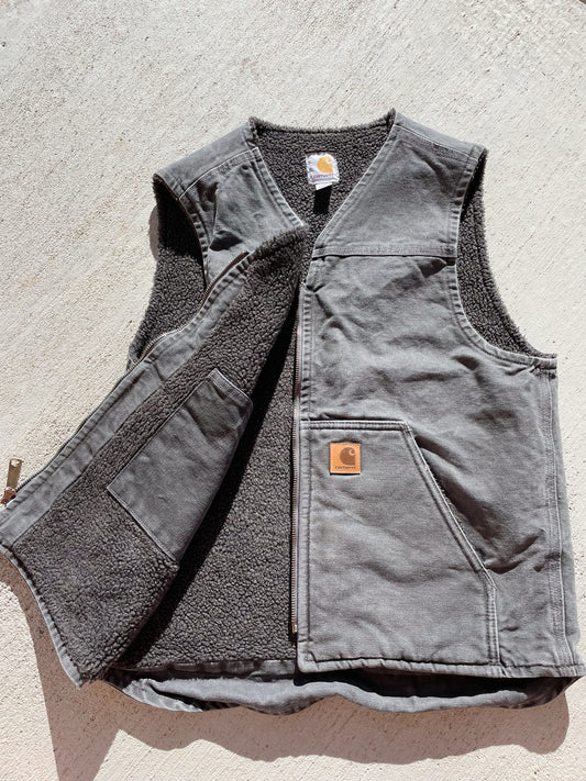 Vintage Carhartt Sherpa Lined Vest (M)