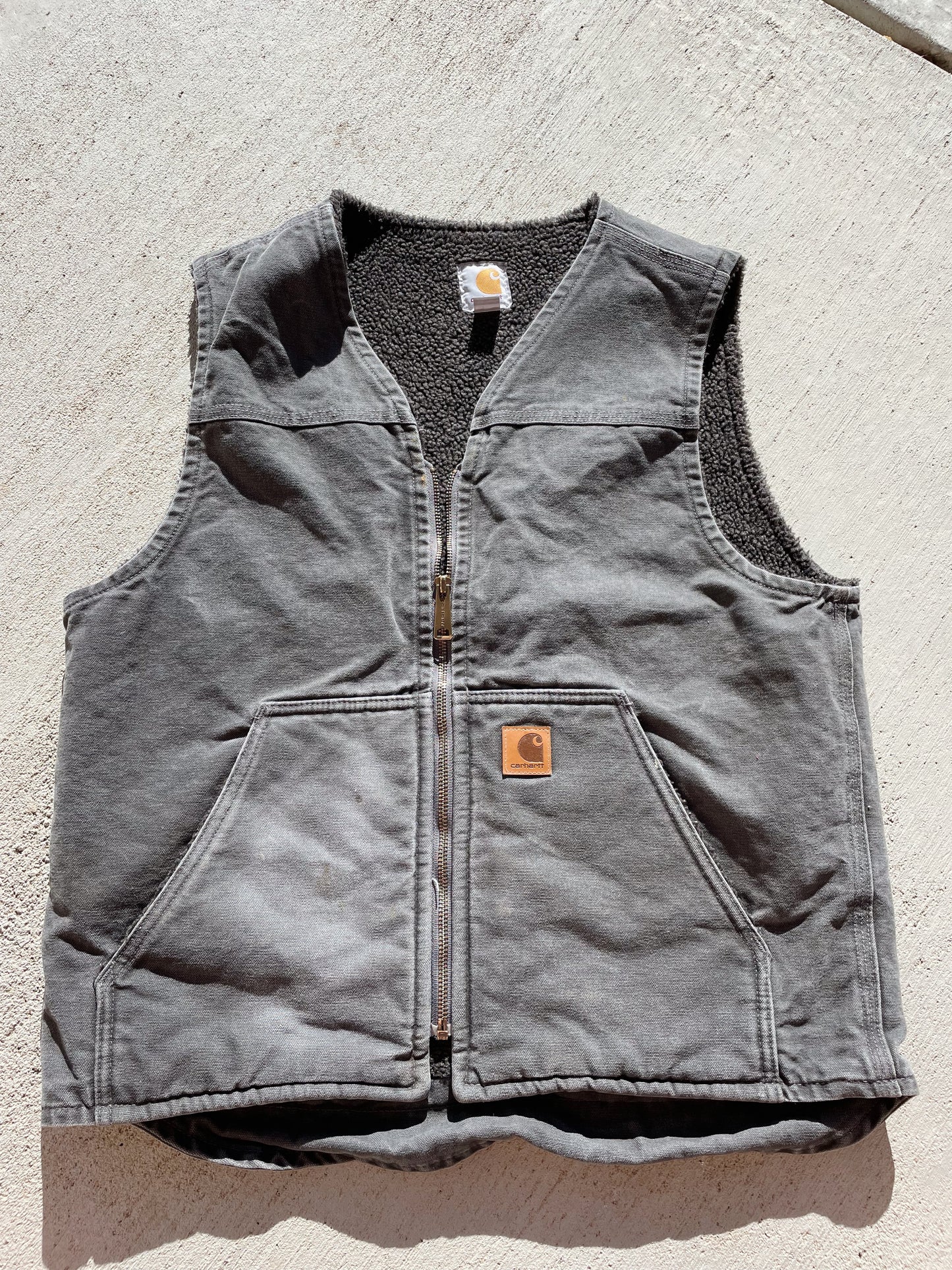 Vintage Carhartt Sherpa Lined Vest (M)