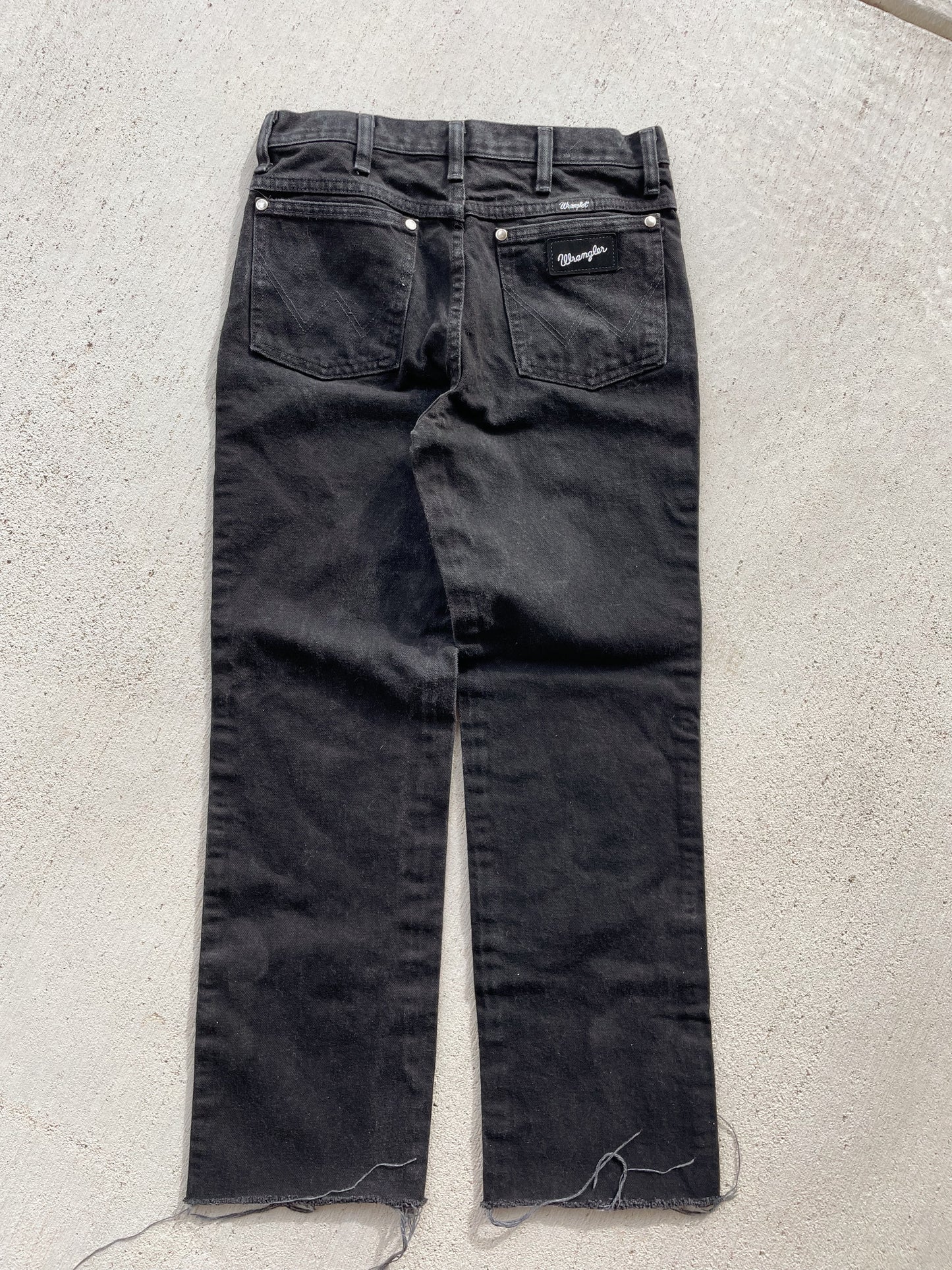 Vintage Wrangler Raw Hem Black Jeans (29)