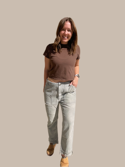 Free People Green Stormbringer Jeans (34)