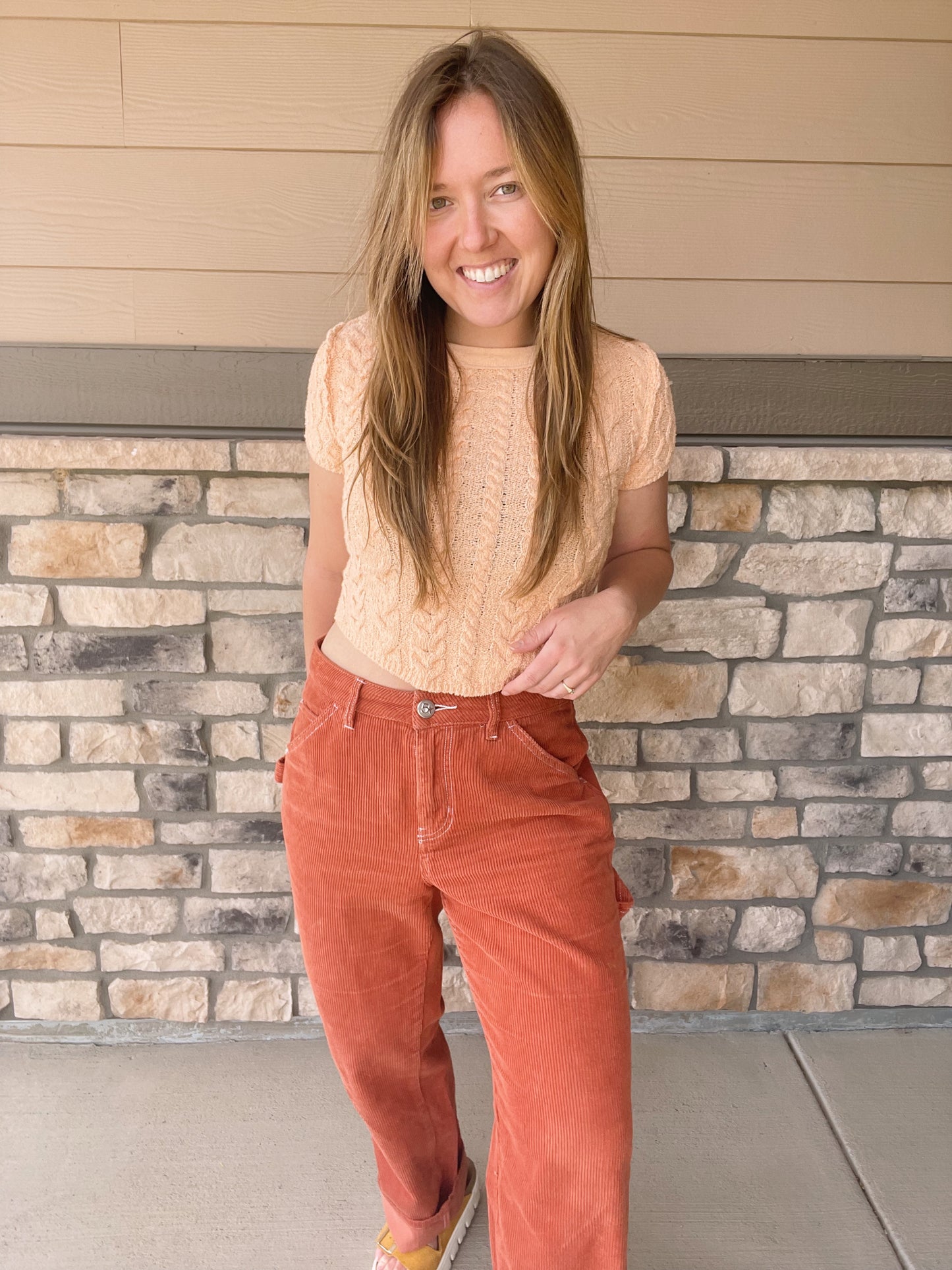 Burnt Orange Corduroy Pants (31)