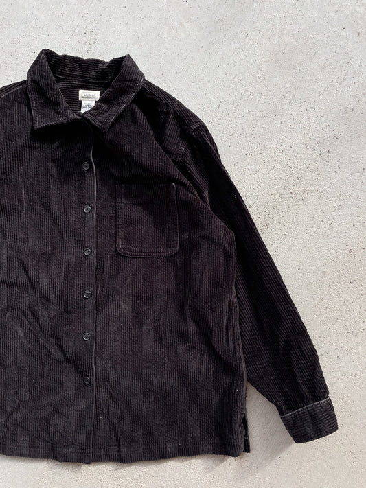 Vintage LL Bean Black Corduroy Shirt (L)