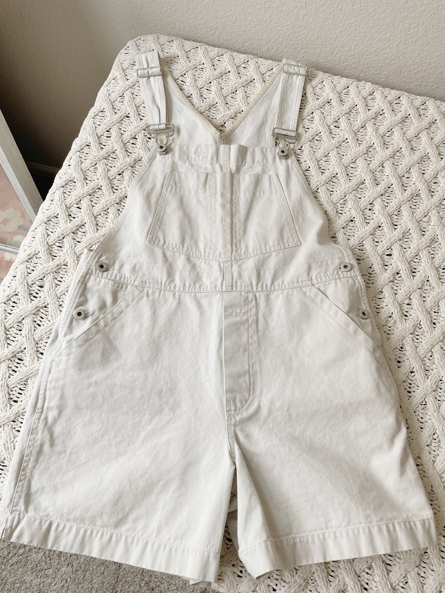 Vintage Cream Gap Shortalls (M)