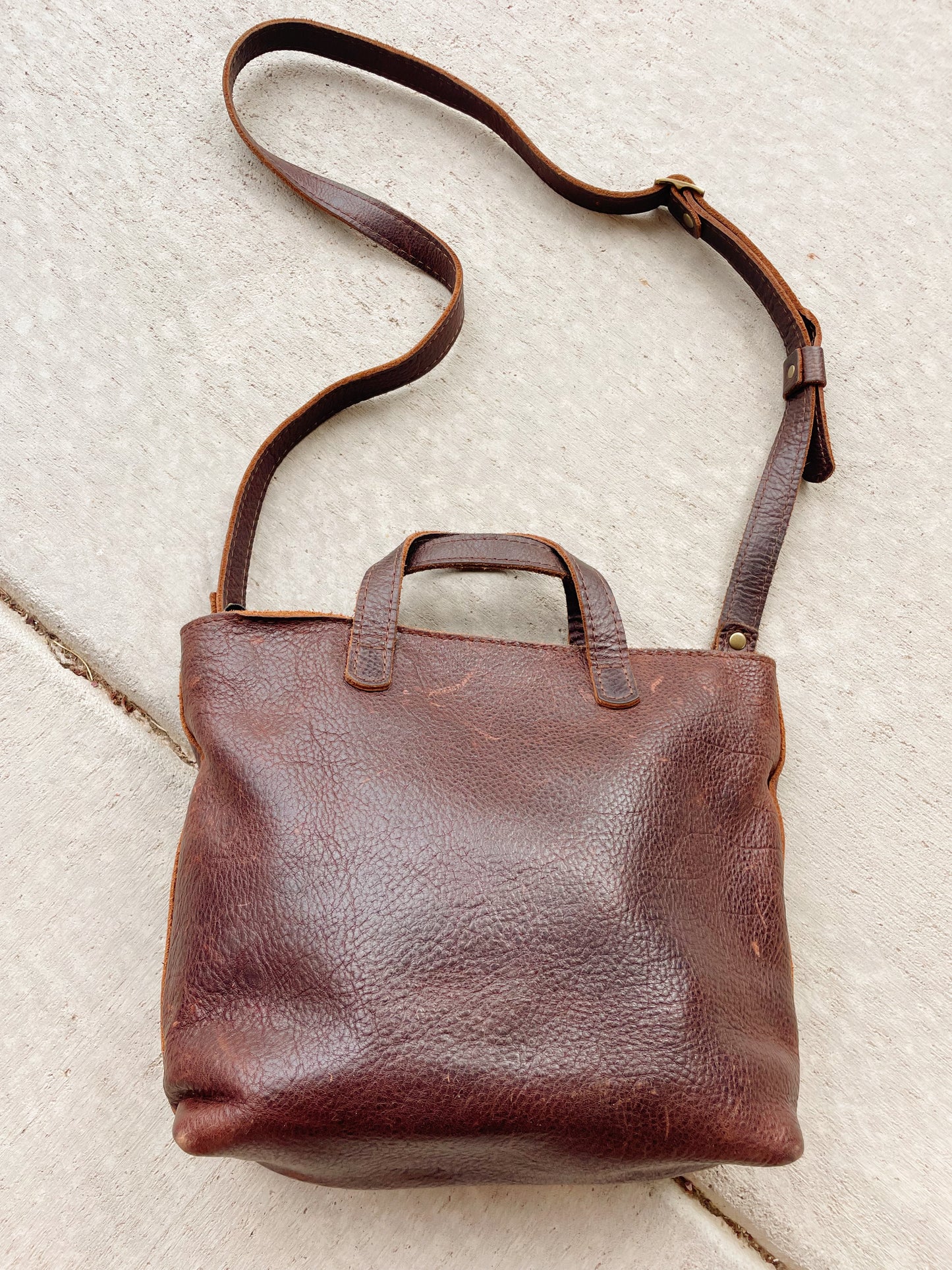 Portland Leather Cross Body Bag