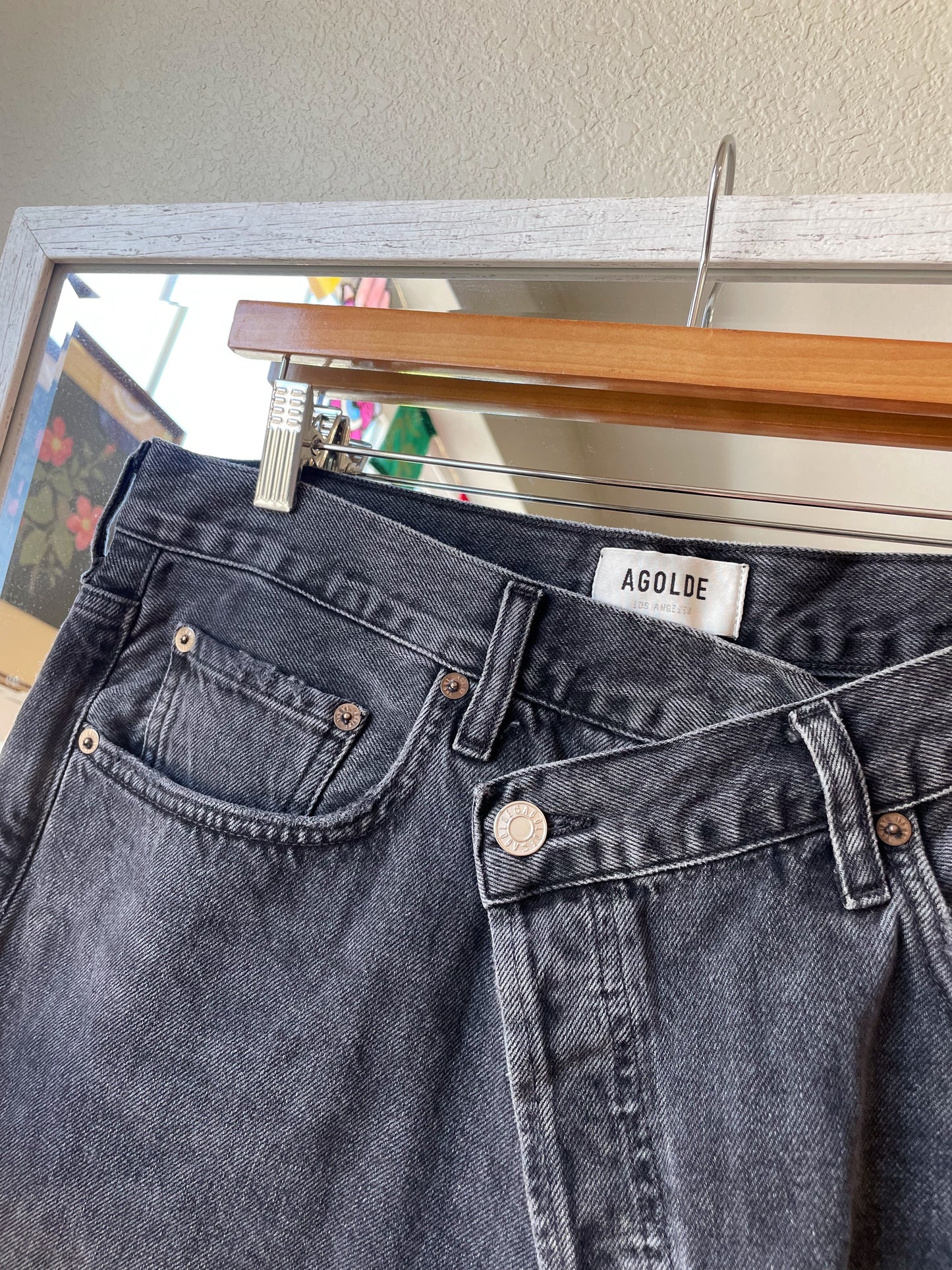 Agolde Black Denim Shorts (31/33)