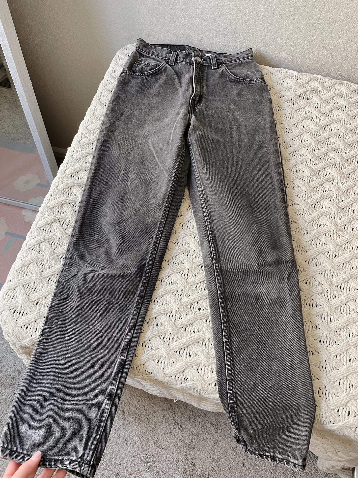 Vintage Levi's 1997 Orange Tab Faded Black Jeans (25)