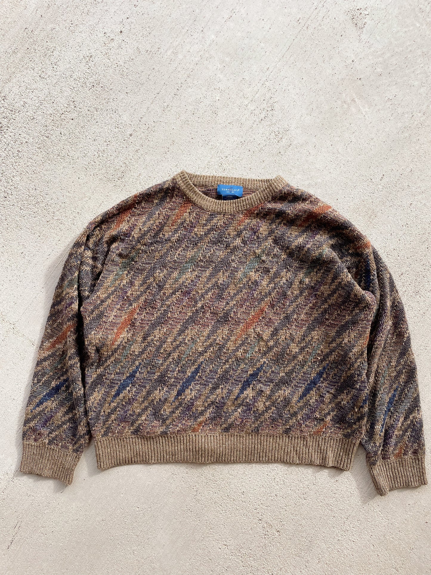 Vintage Towncraft Patterned Sweater (L)