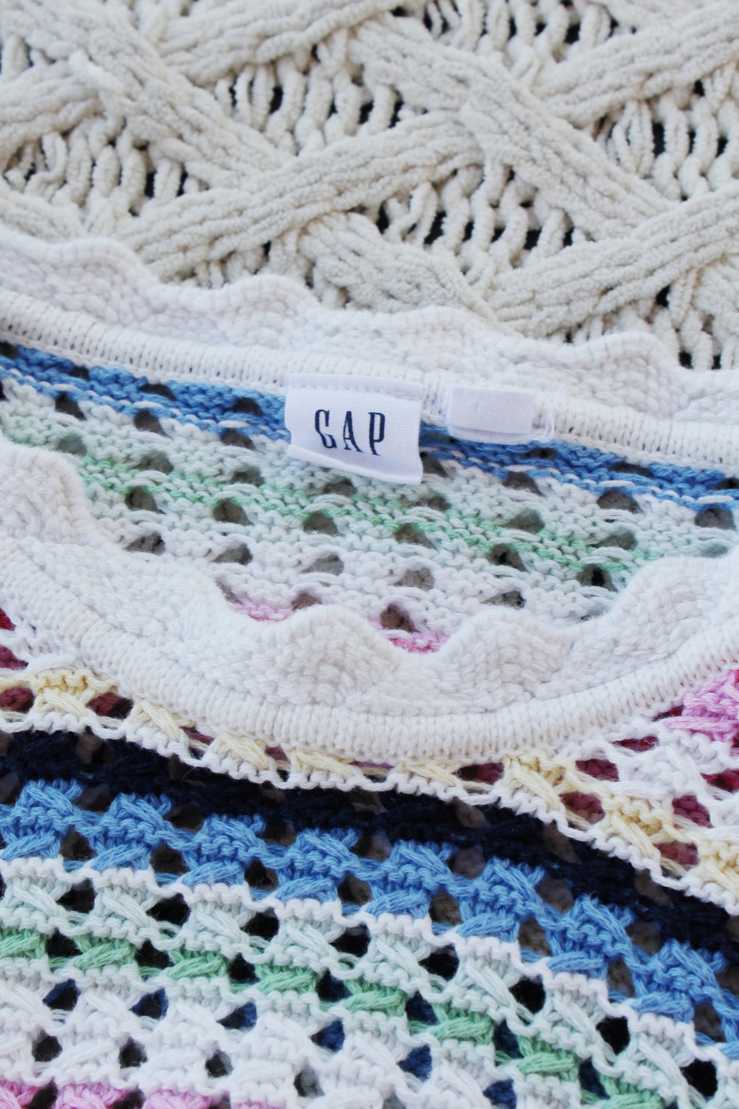 Vintage Gap Crochet Sweater Top (L/XL)