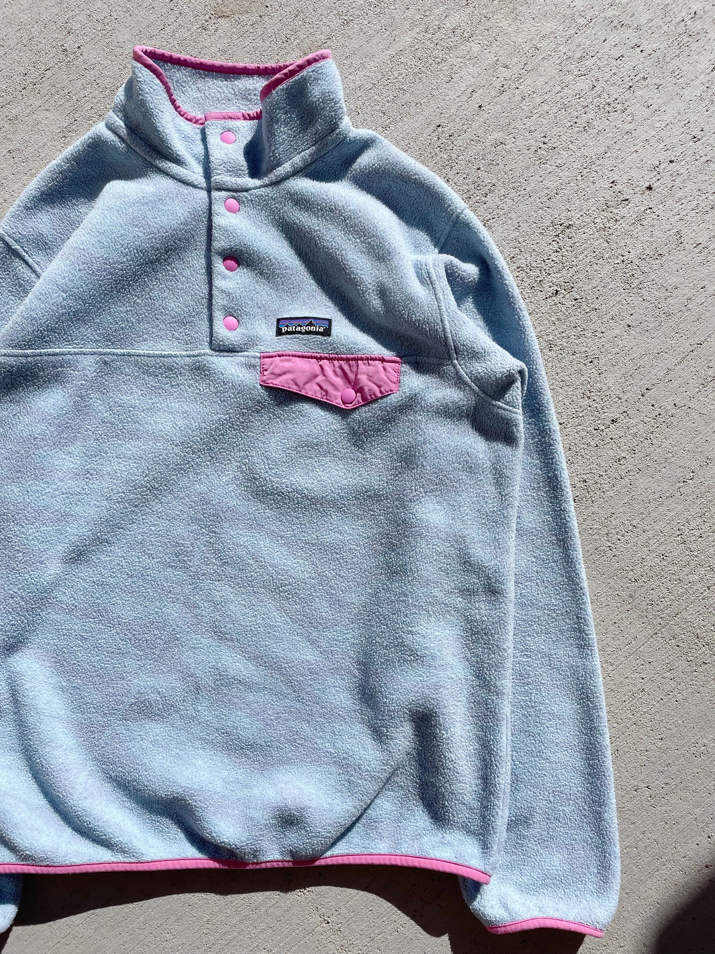 Patagonia Light Blue Snap Fleece (M)