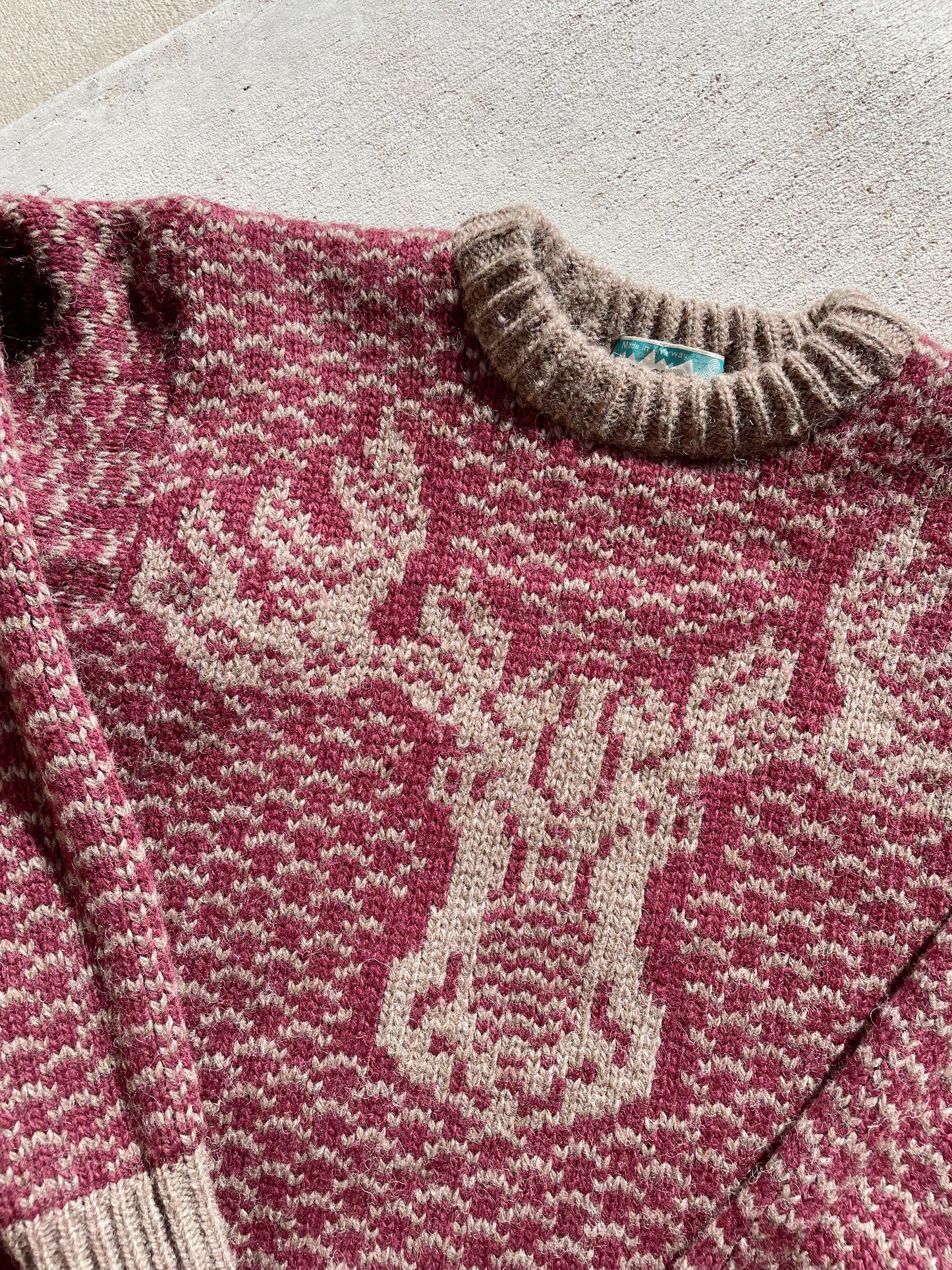 Vintage 1980's Wool Moose Sweater (M/L)