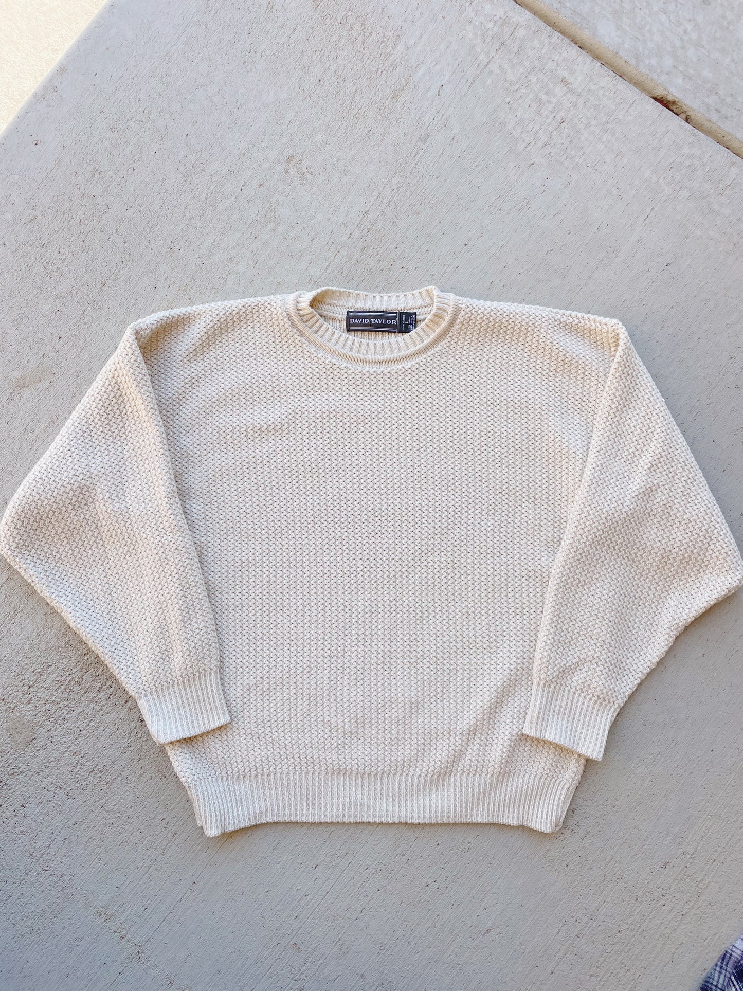 Vintage Cream Sweater (L)