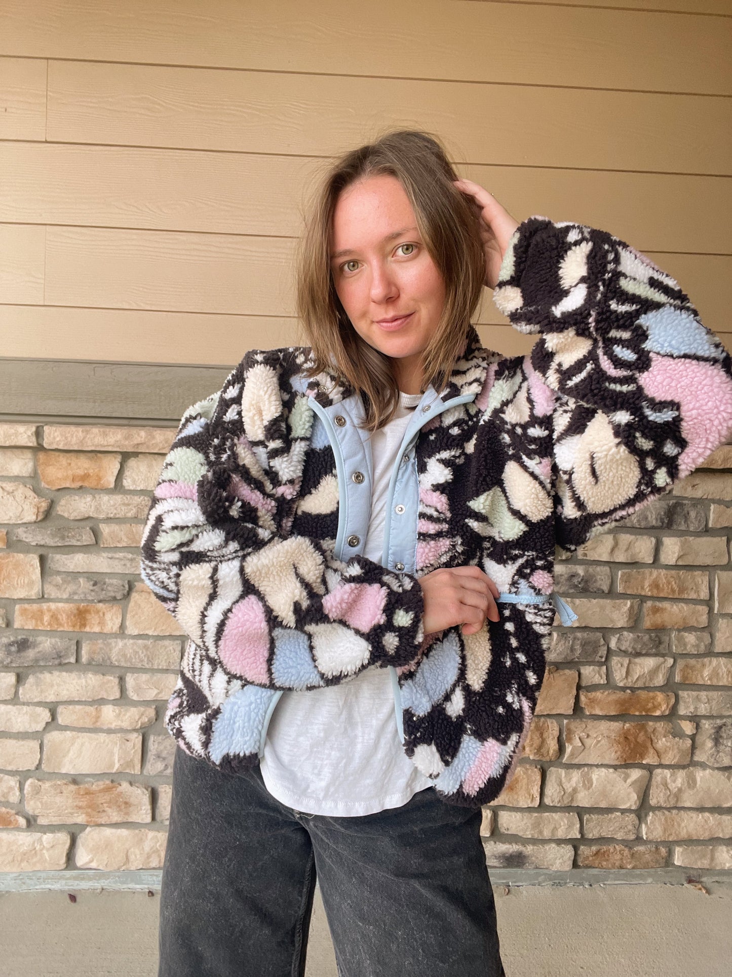 Free People Movement Hit The Slopes Patterned Fleece - (S)