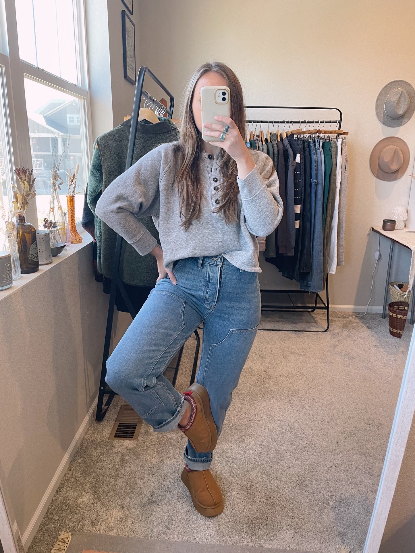 A&F Double Knee Denim Pants (27)