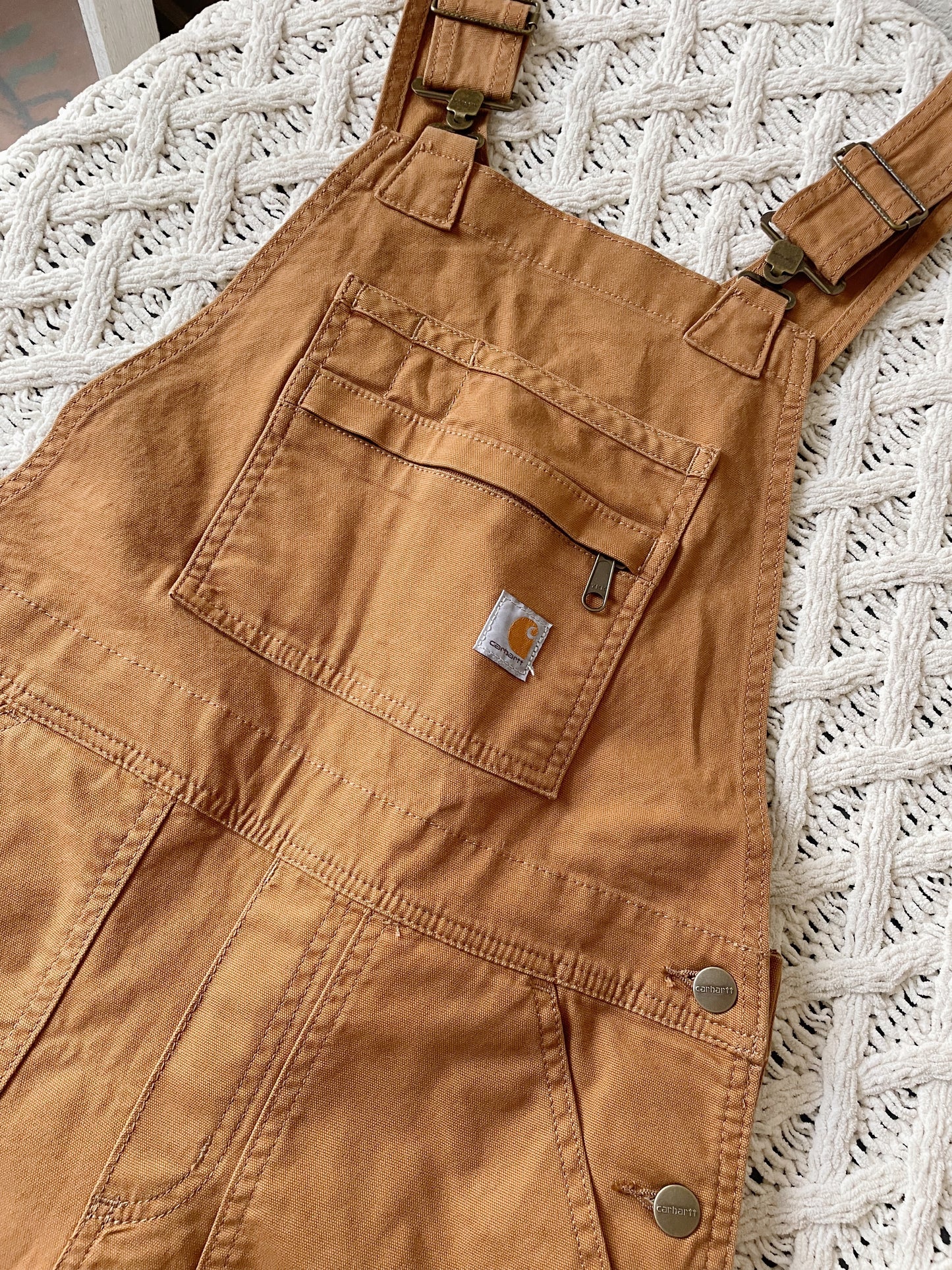 Carhartt Brown Shortalls (Women's XS)