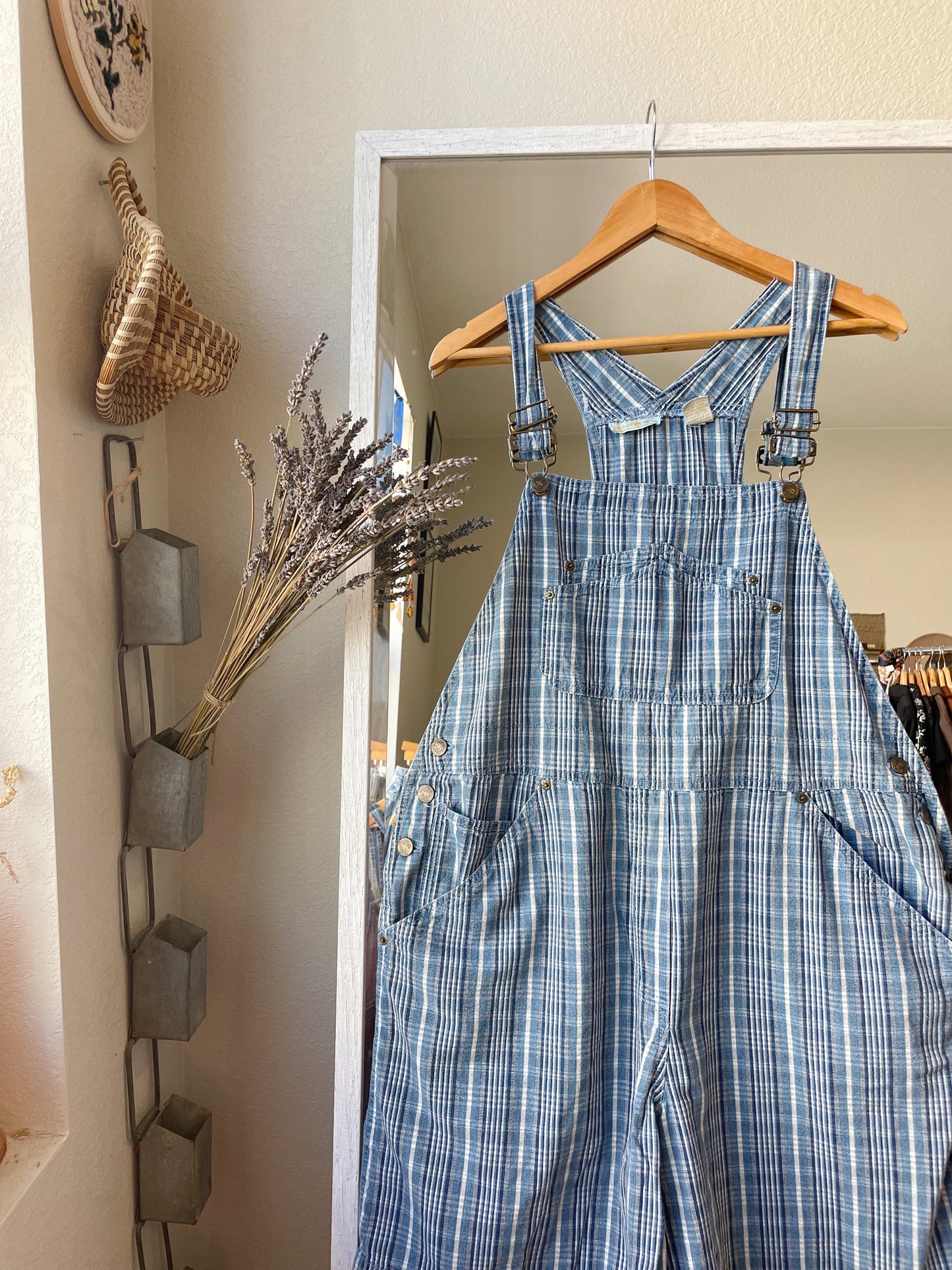 Vintage Plaid Shortalls (XXL)