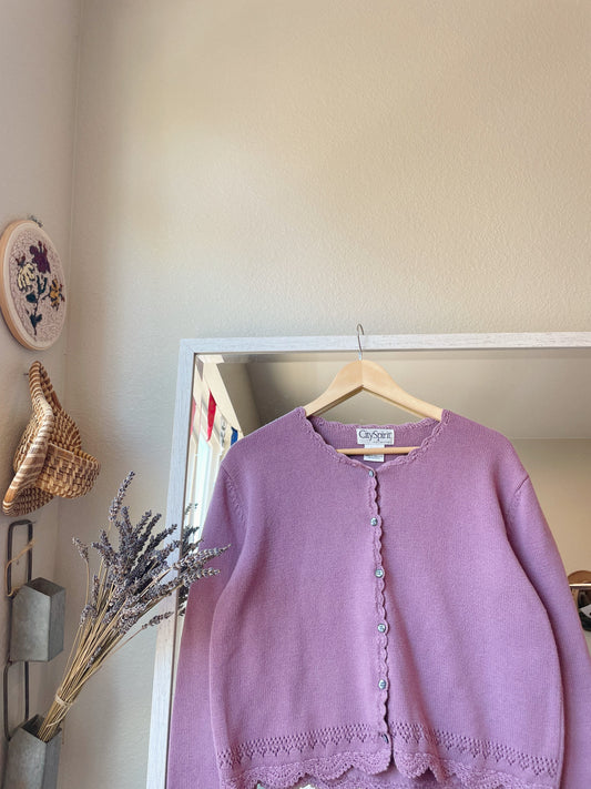 Vintage Purple Cardigan (L)