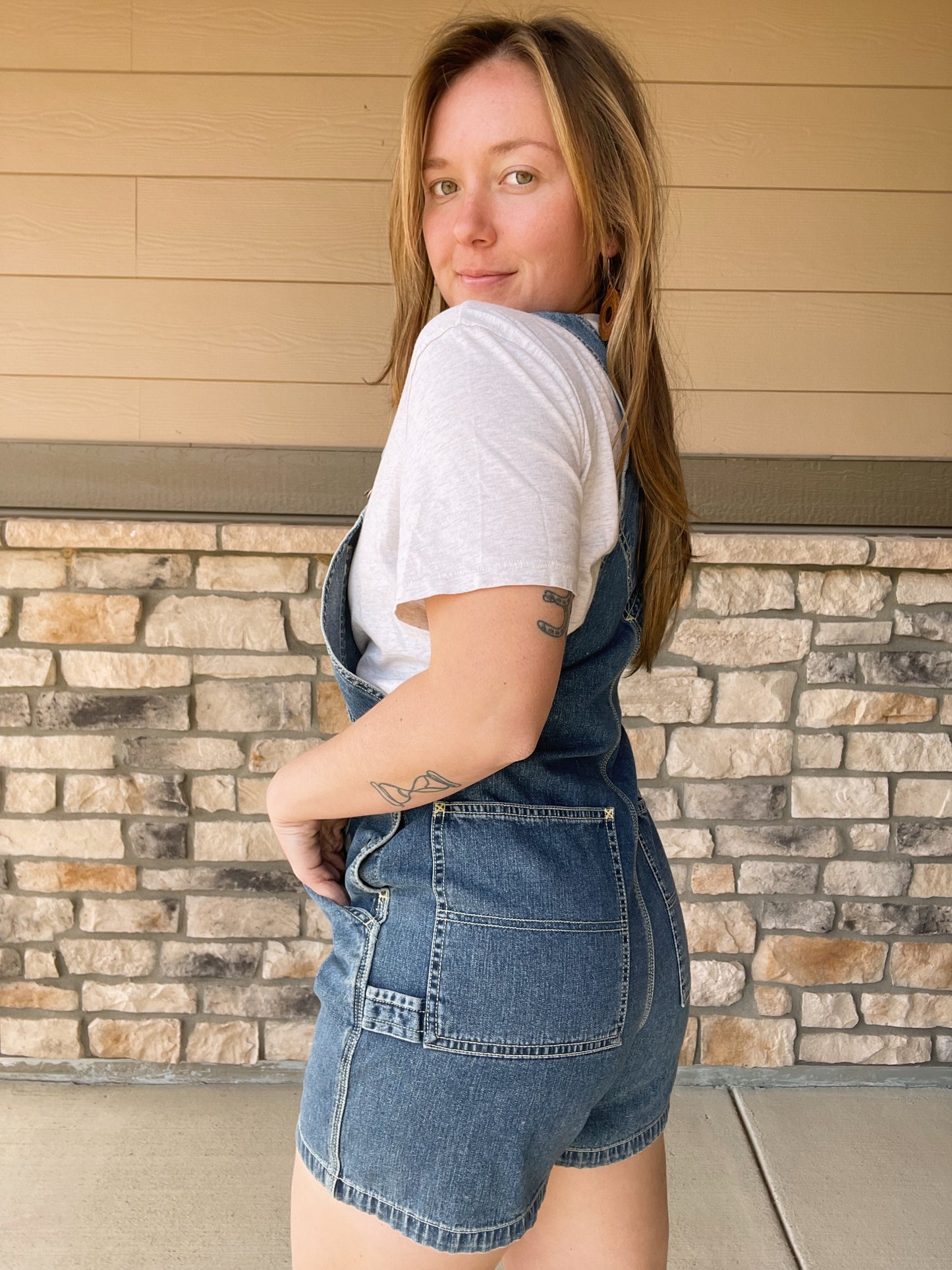 Vintage Denim Carpenter Shortalls (S)