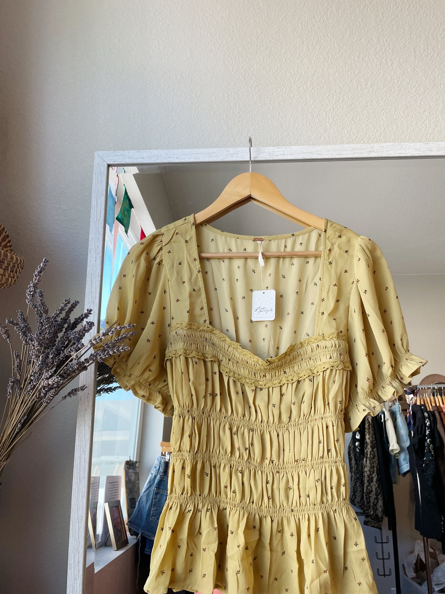 Free People Adore You Yellow Blouse - NEW (XL)