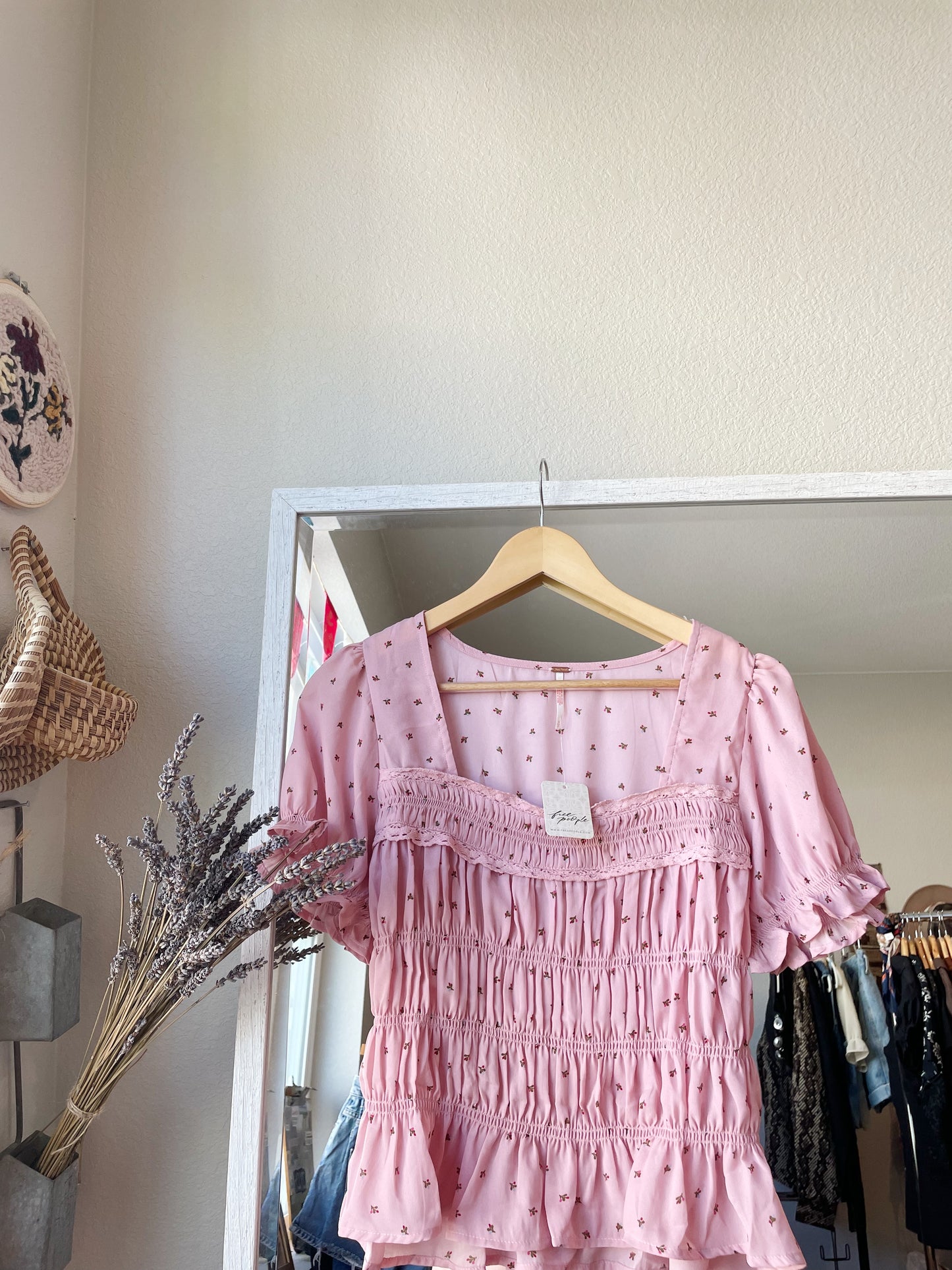 Free People Adore You Pink Blouse - NEW (S)