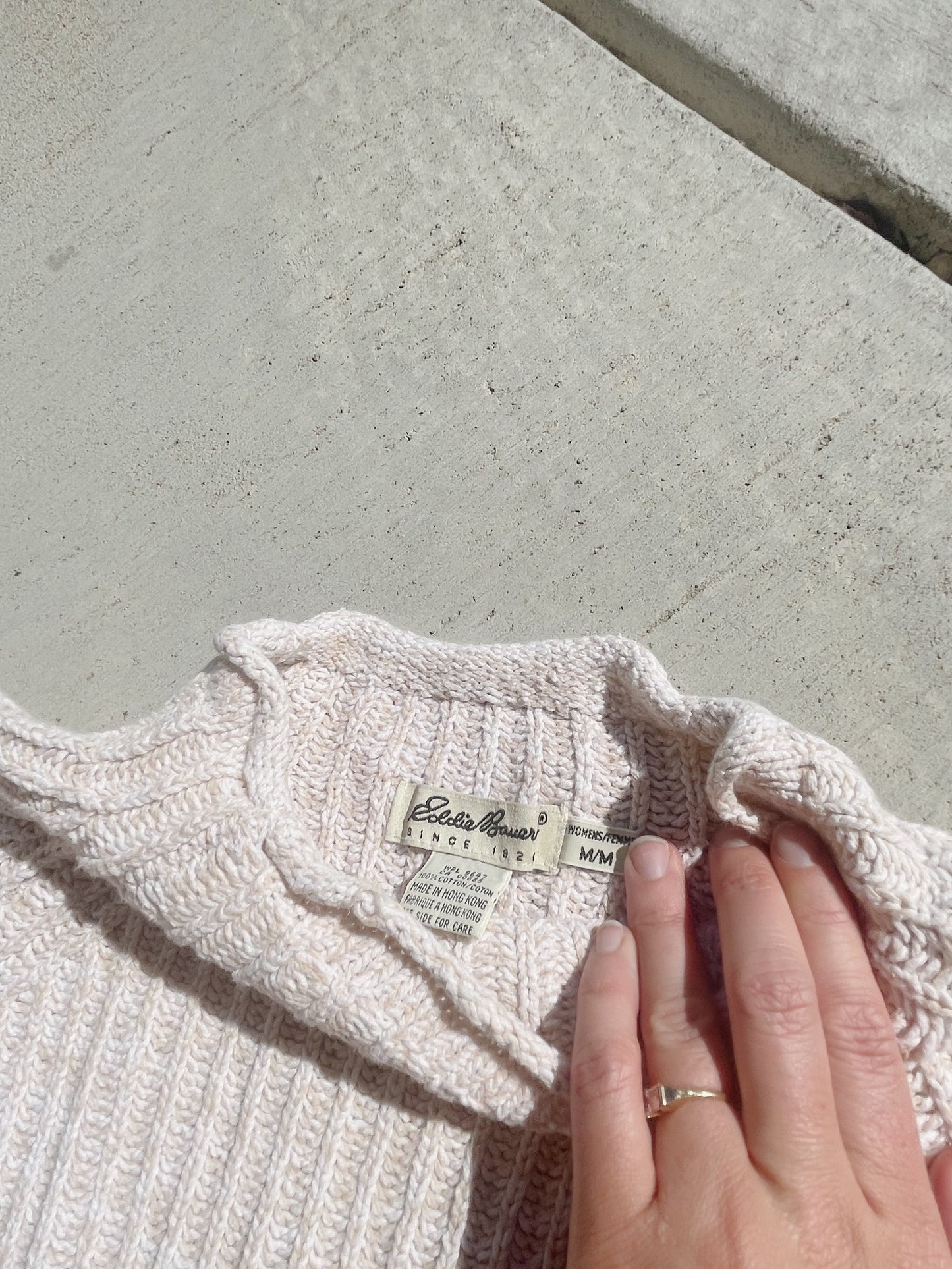 Vintage Eddie Bauer Oatmeal Knit Sweater (M/L)