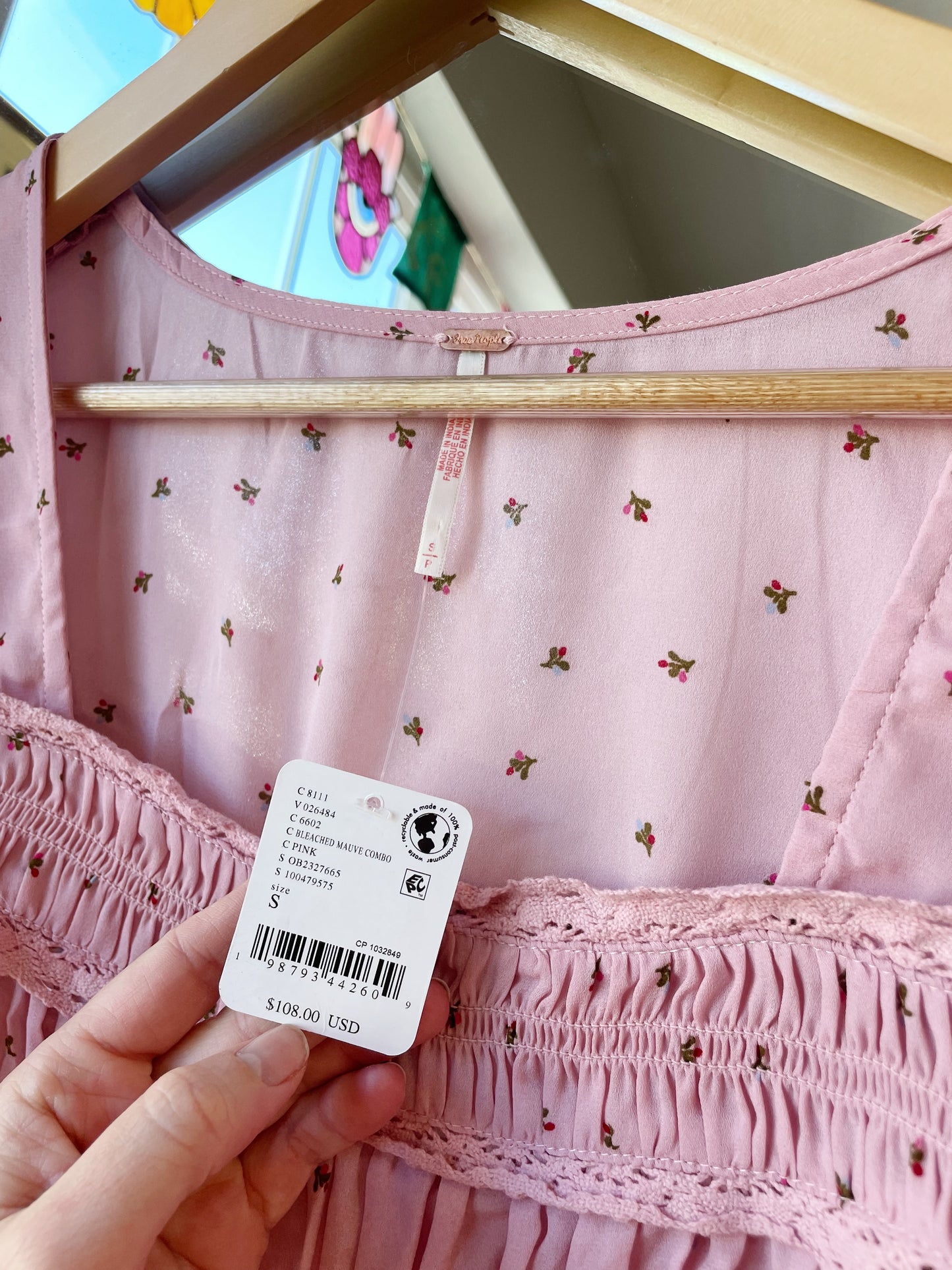 Free People Adore You Pink Blouse - NEW (S)