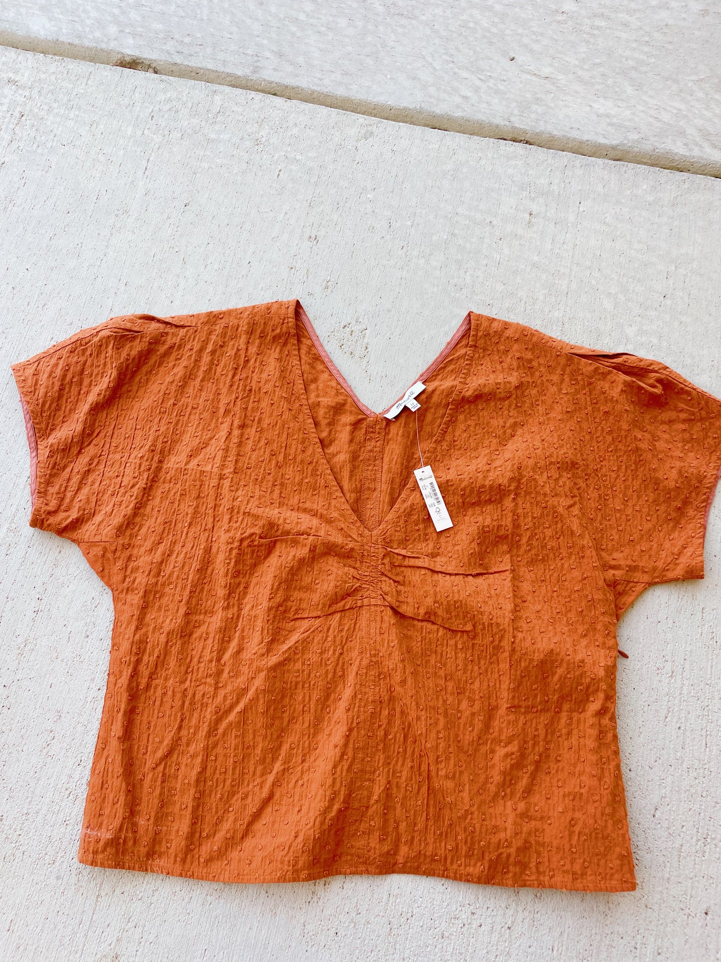 Madewell Burnt Orange Top - NEW (L)