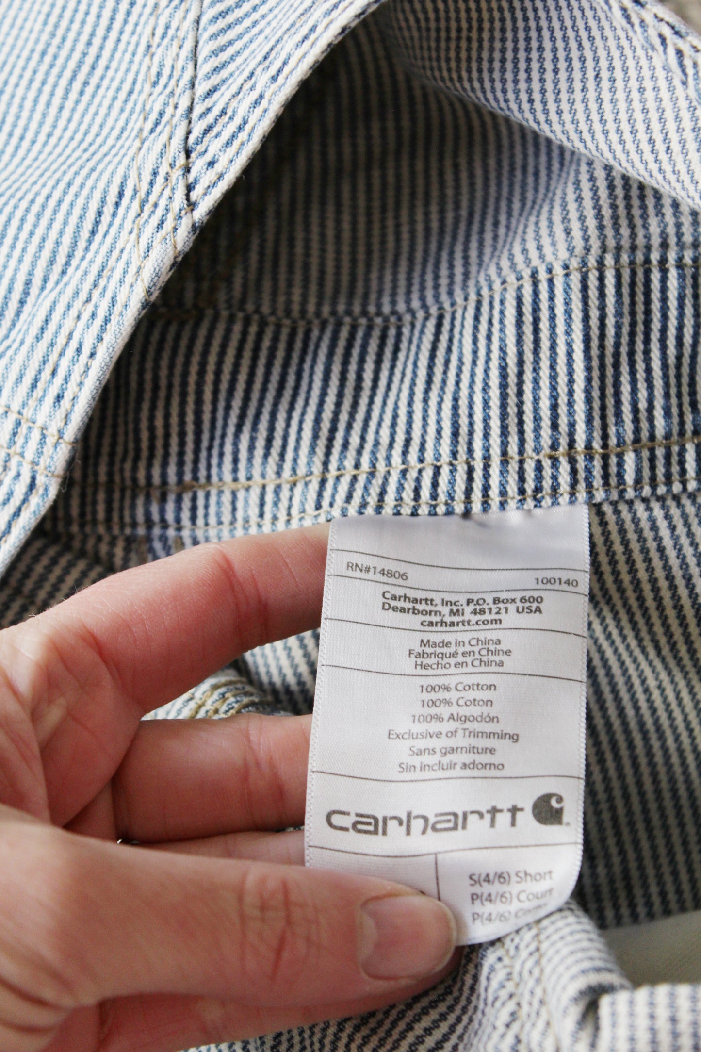 Carhartt Distressed Striped Overalls (Women's S)