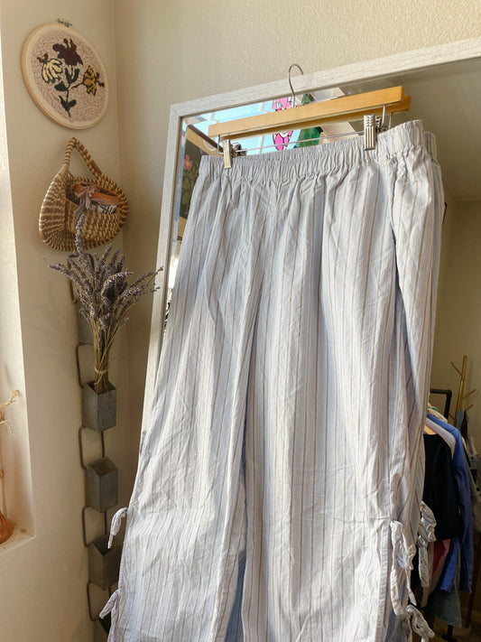 Blue Striped Tie Pants (L)