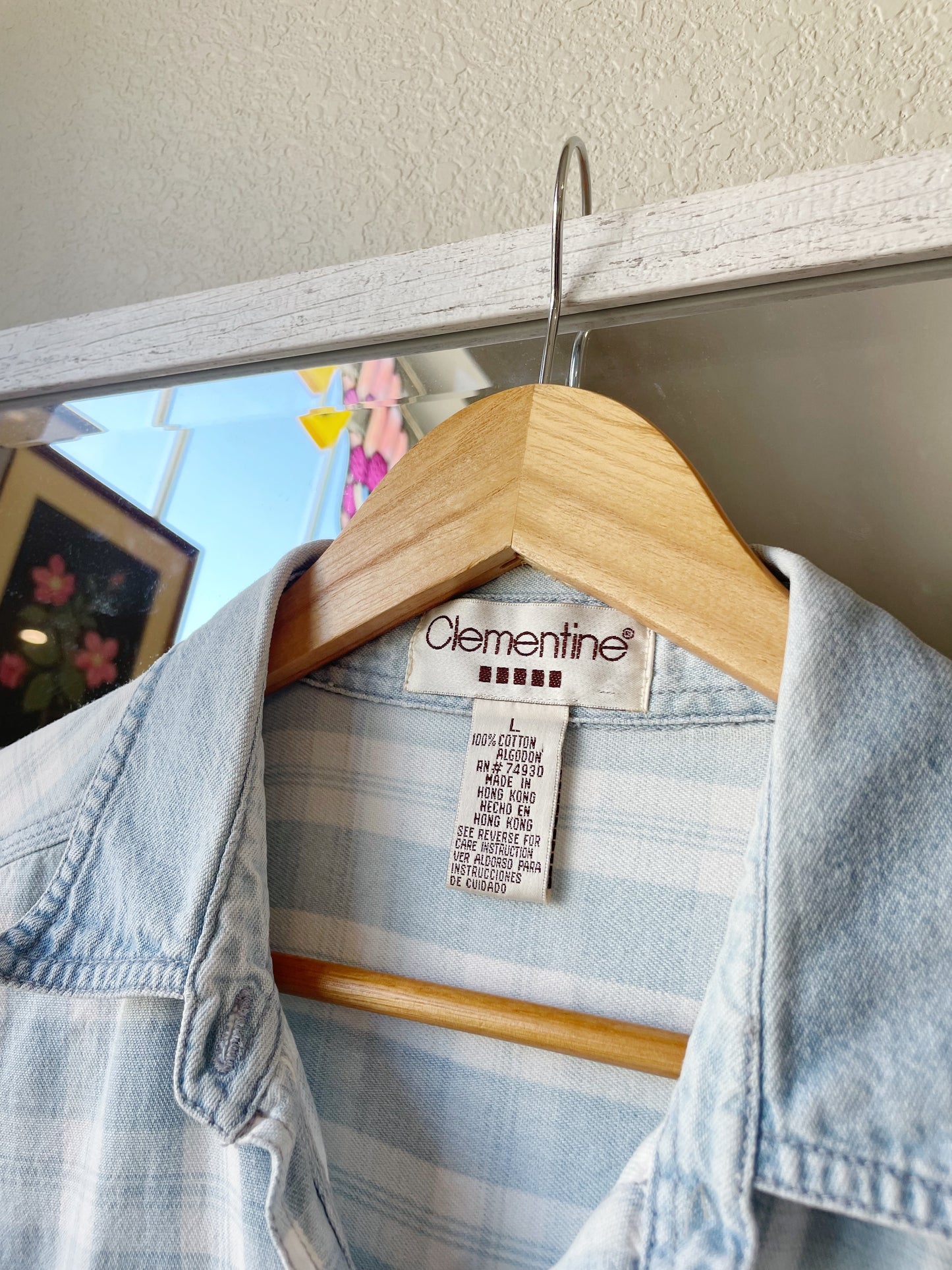 Vintage Plaid Button Down (L)