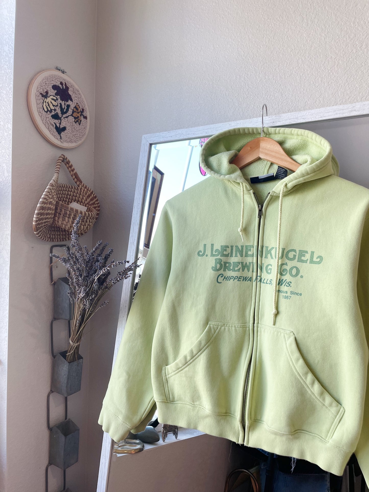 Leinies Green Zip Up Hoodie (S)