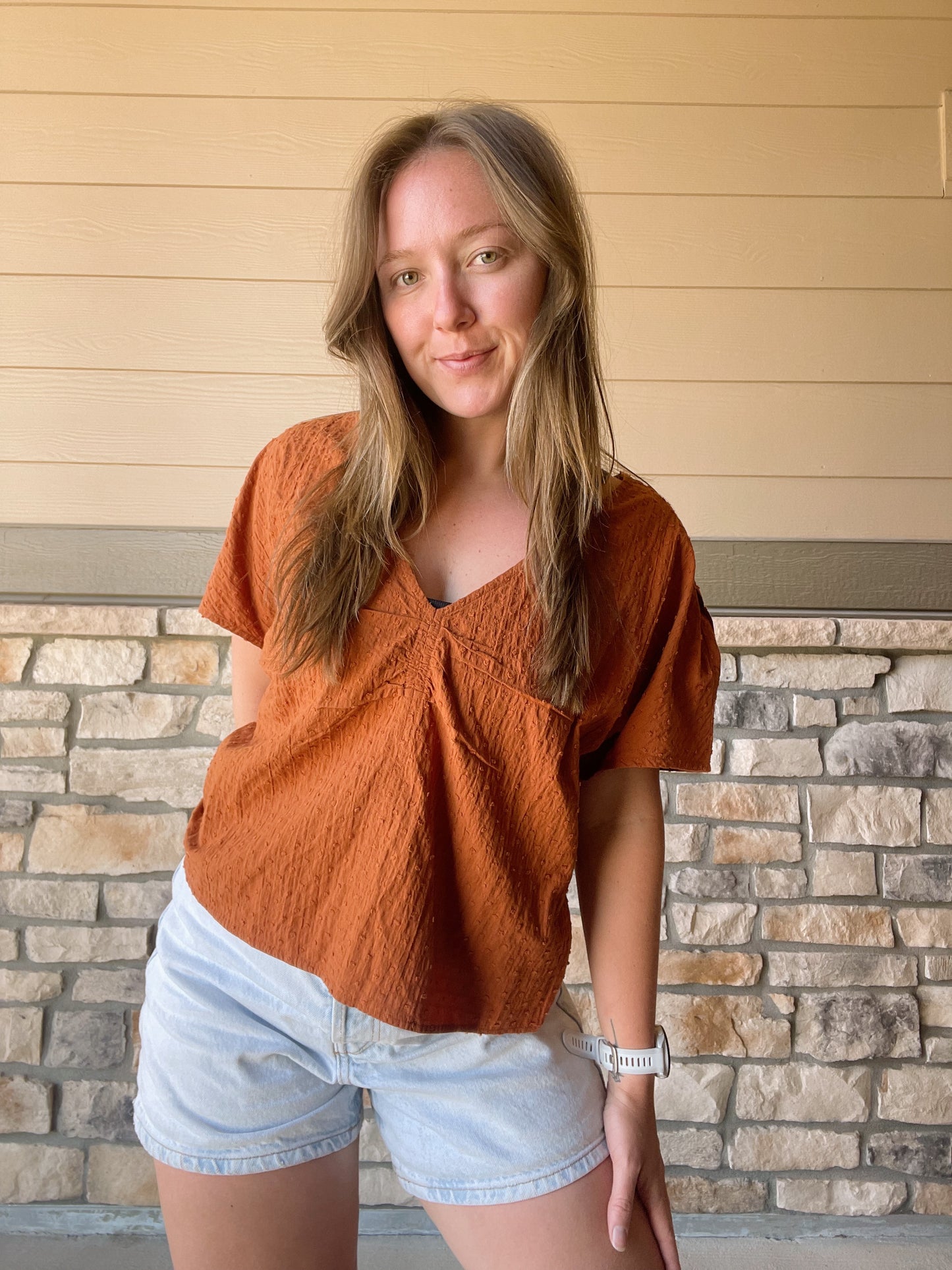Madewell Burnt Orange Top - NEW (L)