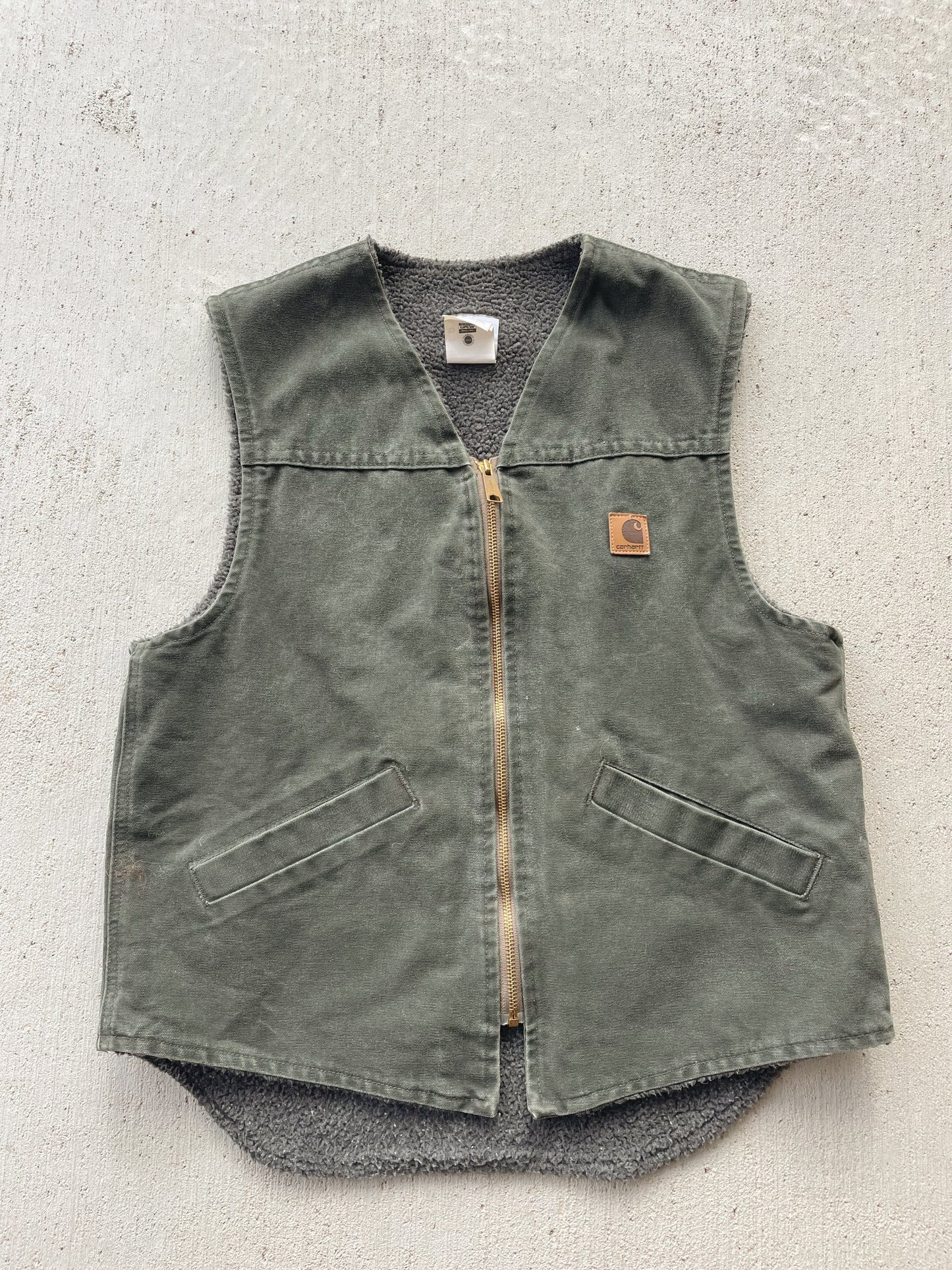 Vintage Carhartt Moss Green Canvas Vest (M)