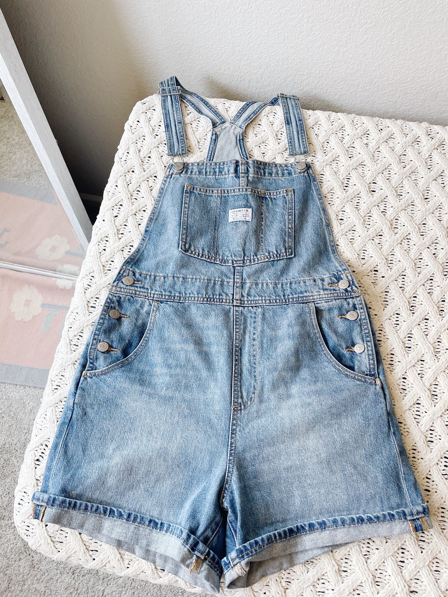 Levi's Denim Shortalls (M)