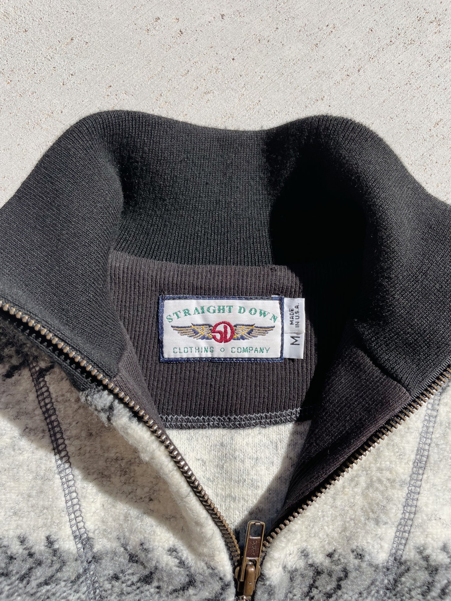 Vintage Wool Blend 1/4 Zip Pullover (L)
