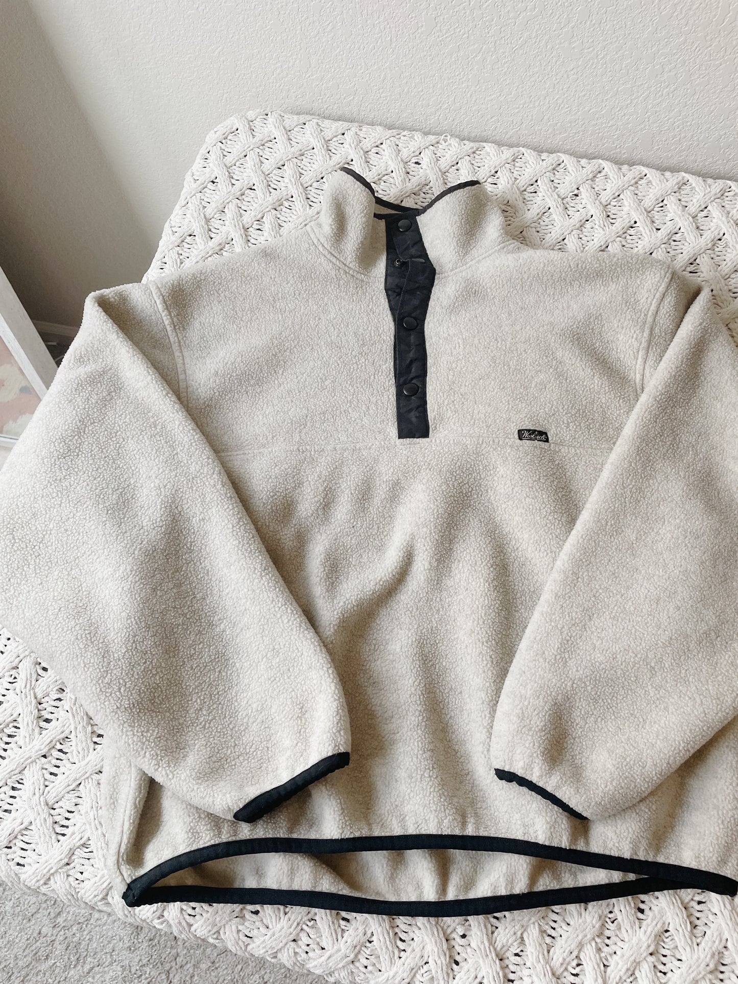 Vintage Woolrich Fleece Snap Pullover (XL)