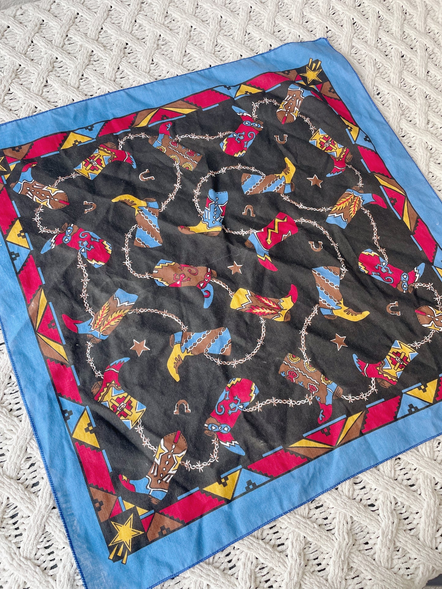 Vintage Cowboy Boot Bandana