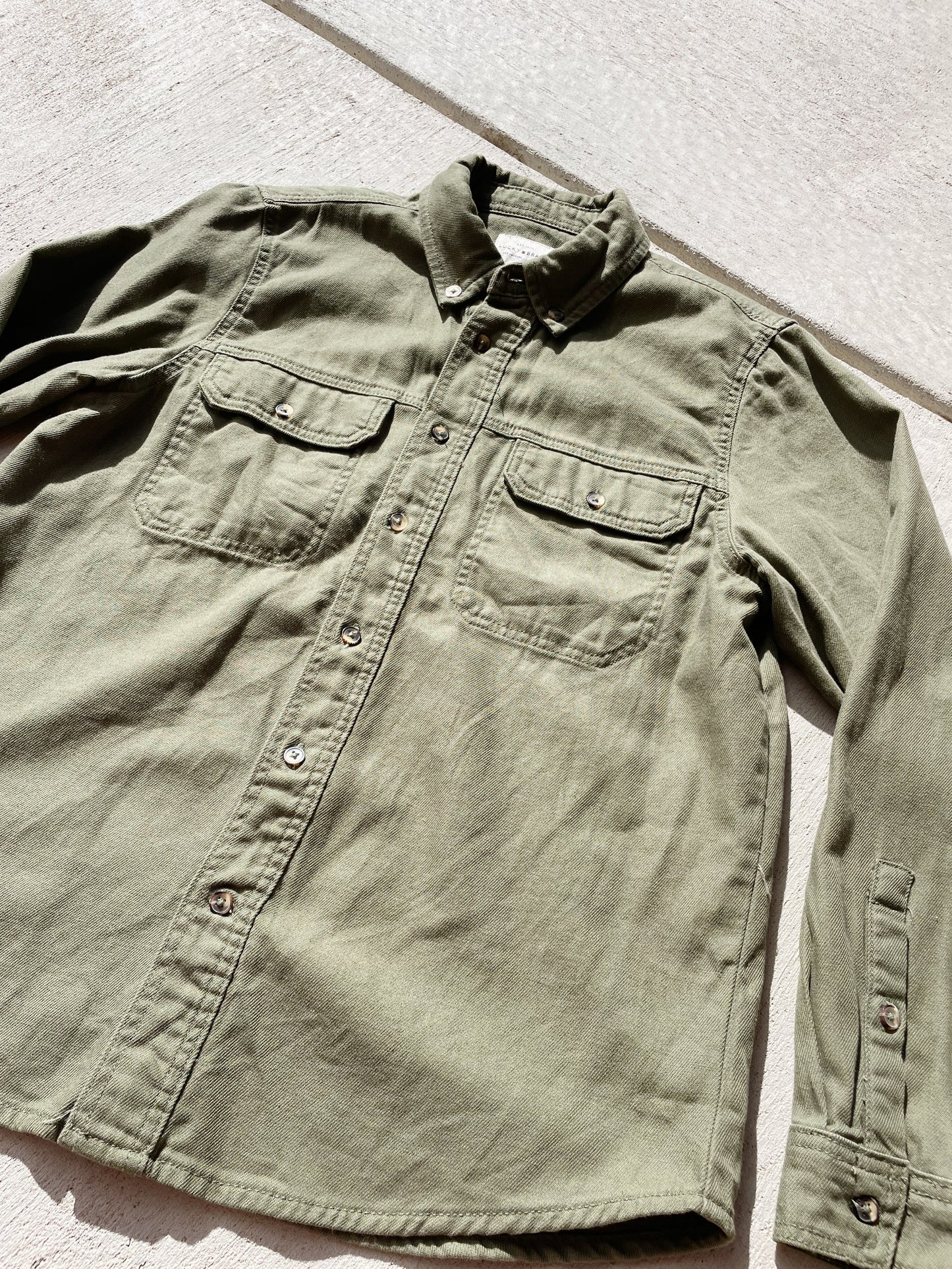 Lucky Brand Green Button Down (Men’s M)