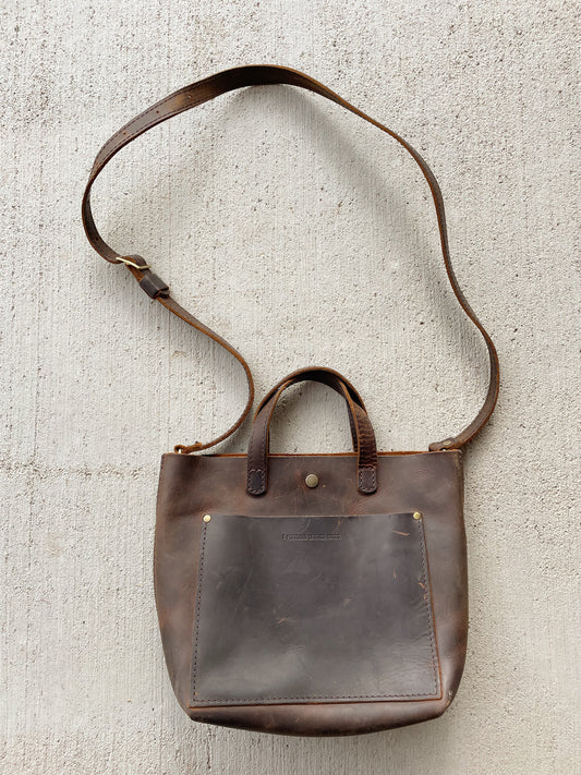 Portland Leather Cross Body Leather Tote