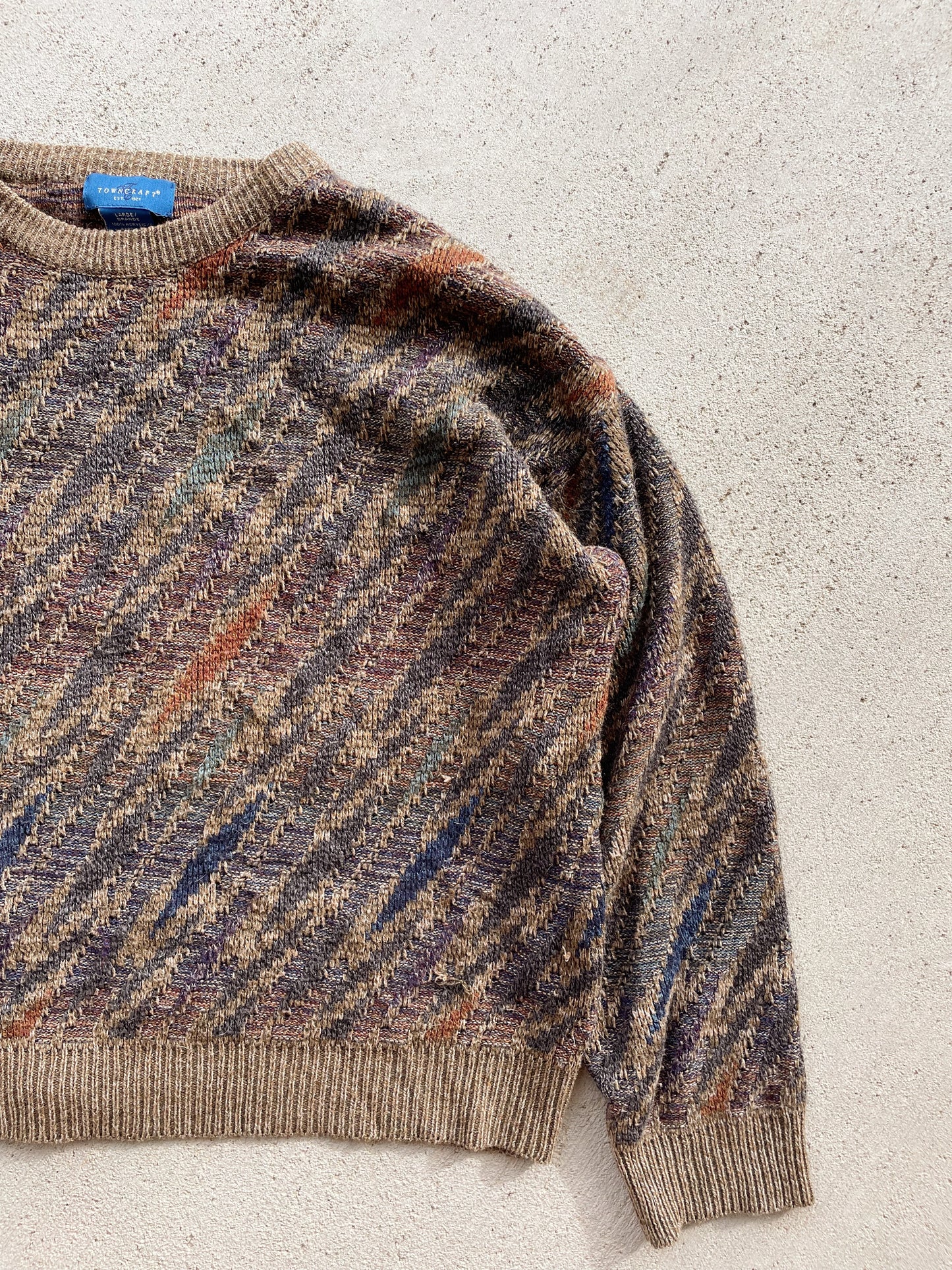 Vintage Towncraft Patterned Sweater (L)