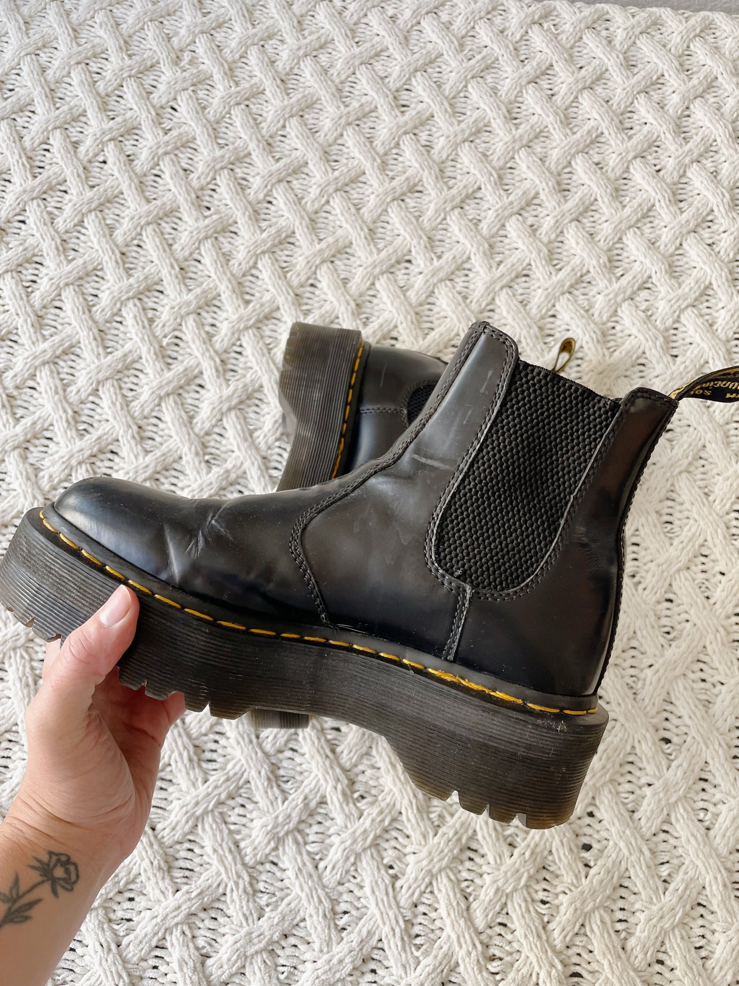 Dr. Marten Leather Chelsea Platform Boots - AS IS (7/7.5)