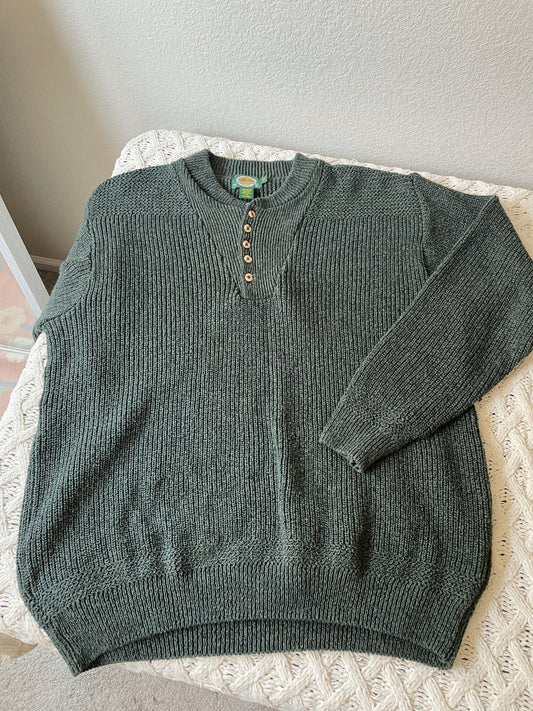 Vintage Cabelas Henley Sweater (XLT)