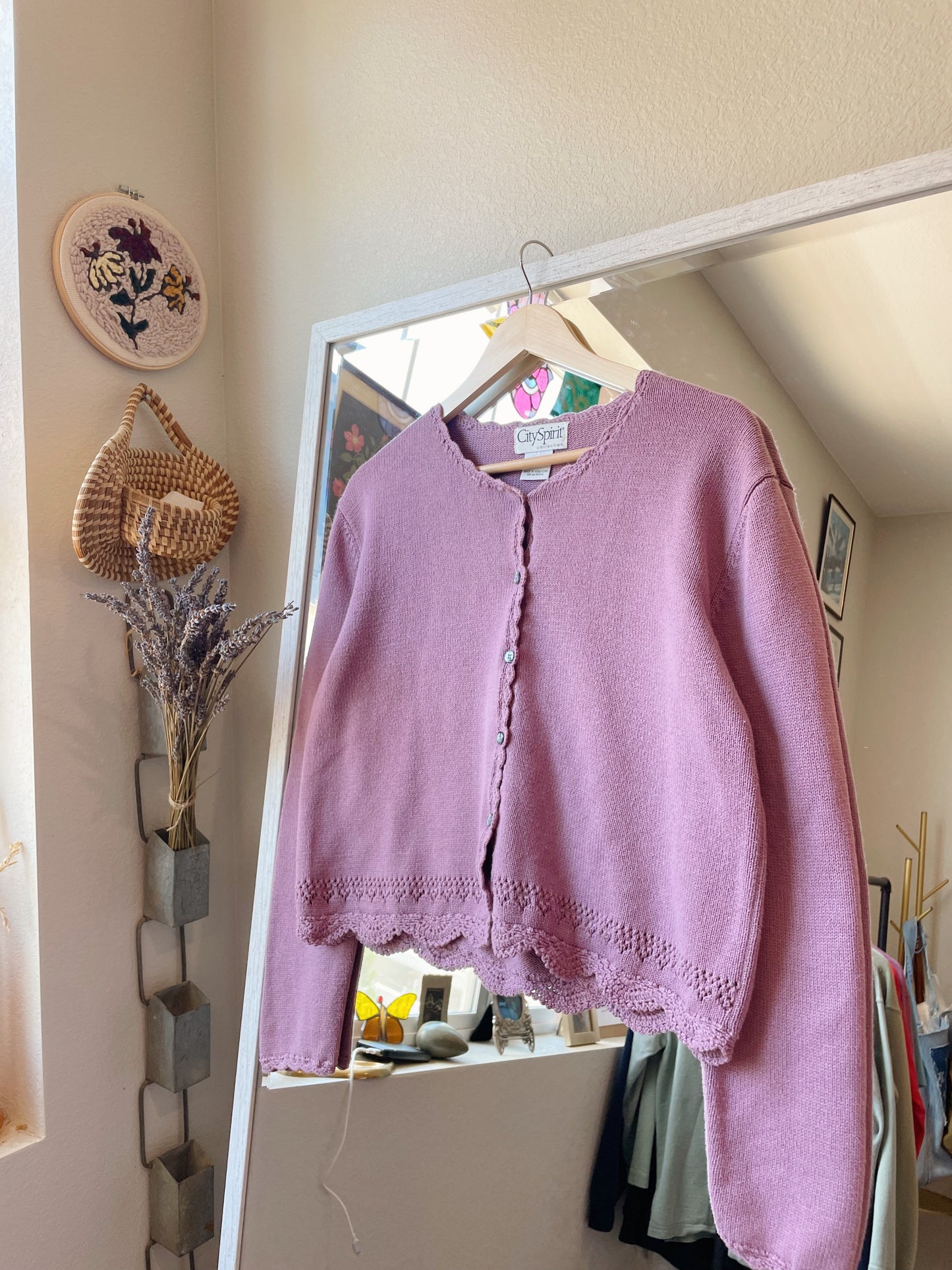 Vintage Purple Cardigan (L)