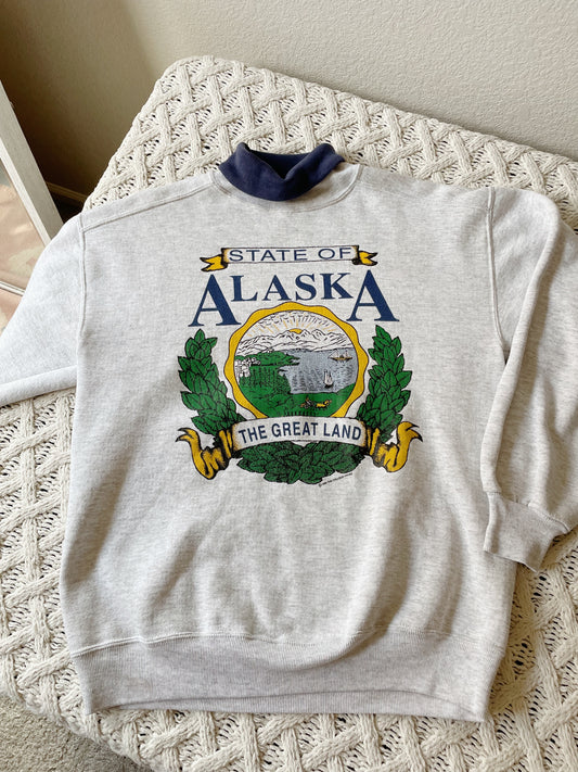 Vintage Alaska Turtleneck Crew (M)