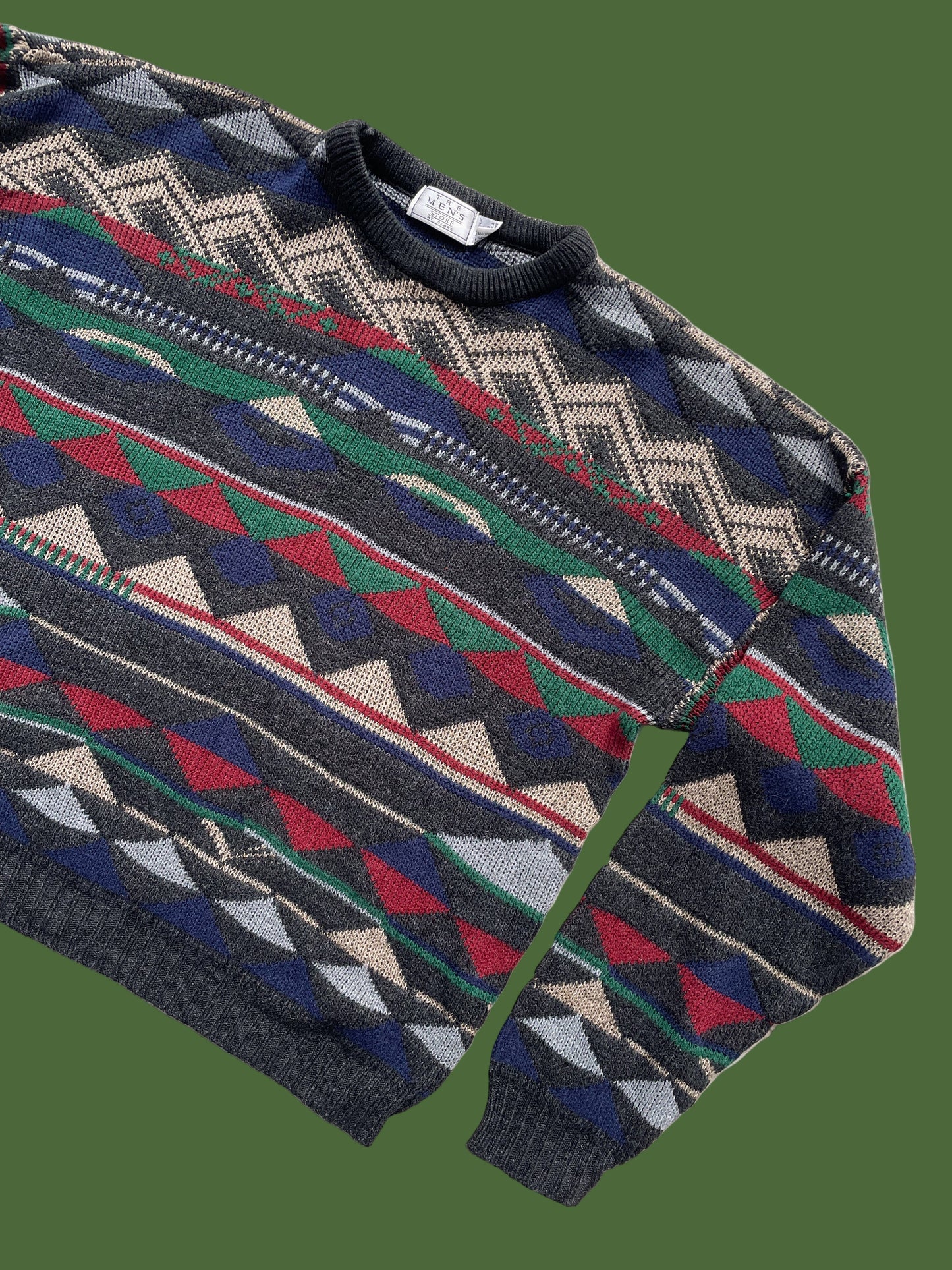 Vintage Sears Patterned Sweater (XL)