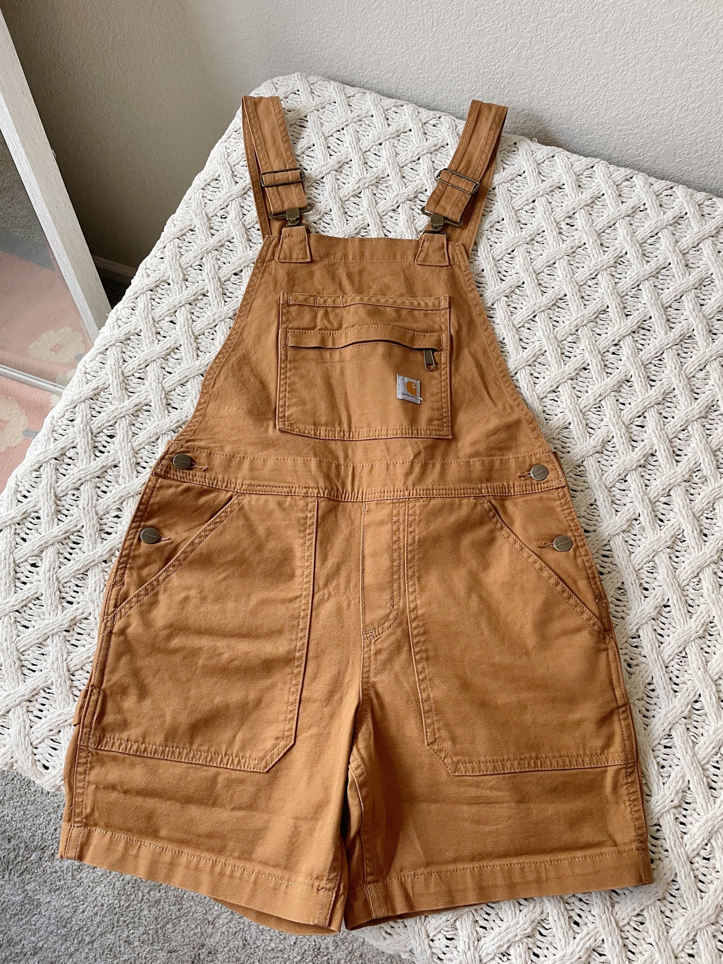 Carhartt Brown Shortalls (Women's XS)