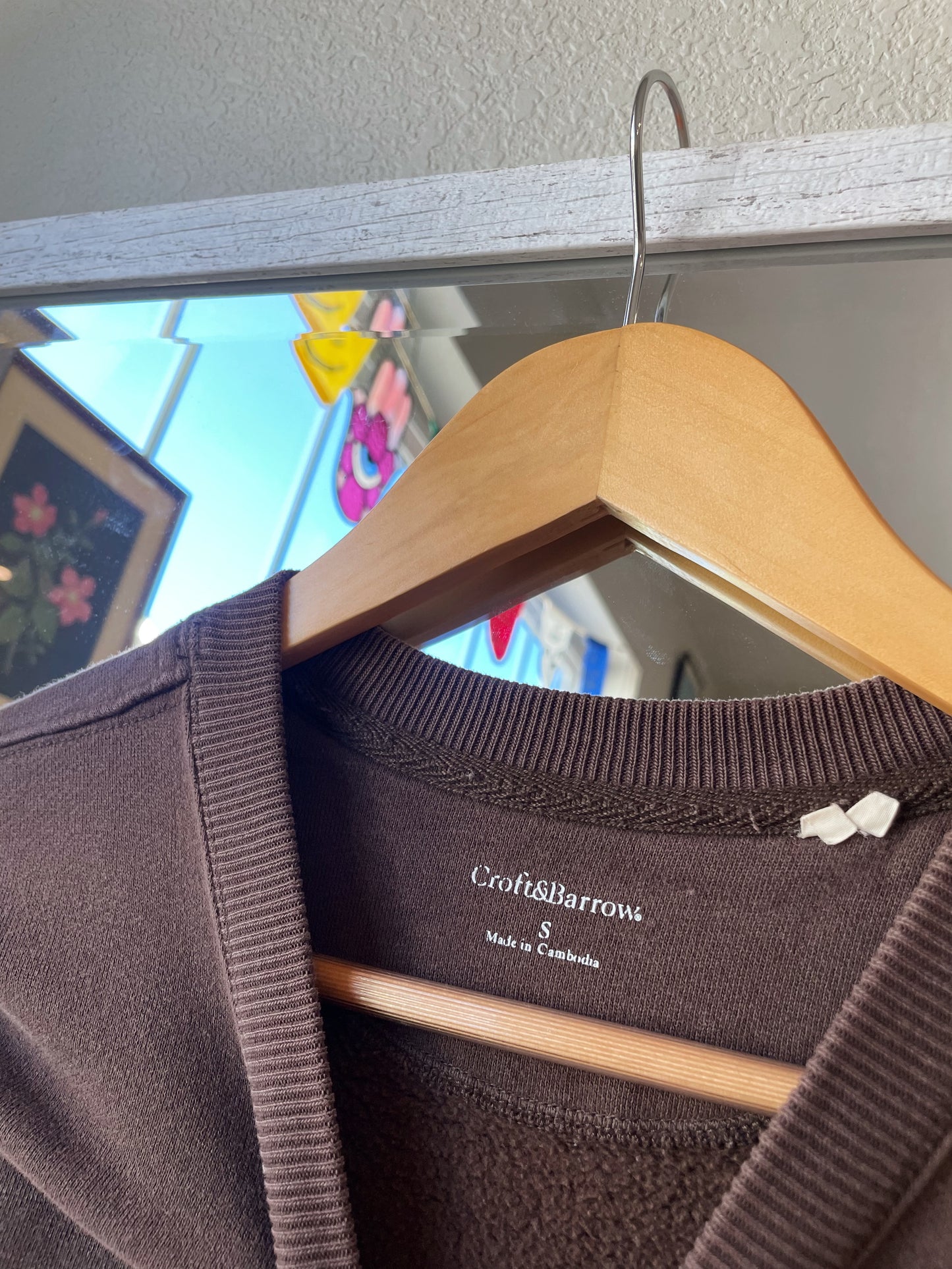 Embroidered Deer Crew (M)
